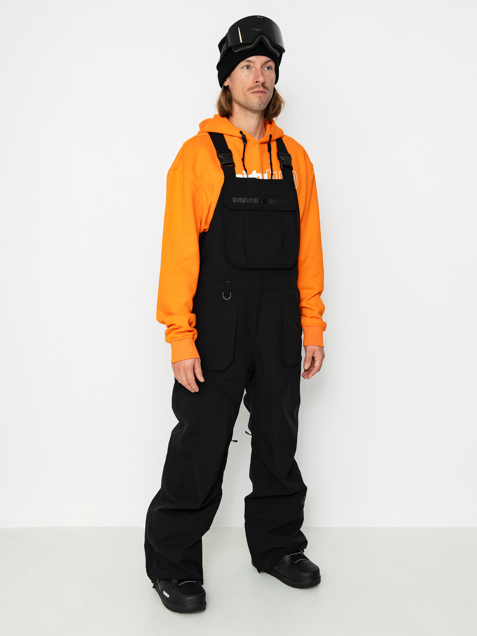 Męskie Spodnie snowboardowe ThirtyTwo Basement Bib (black)