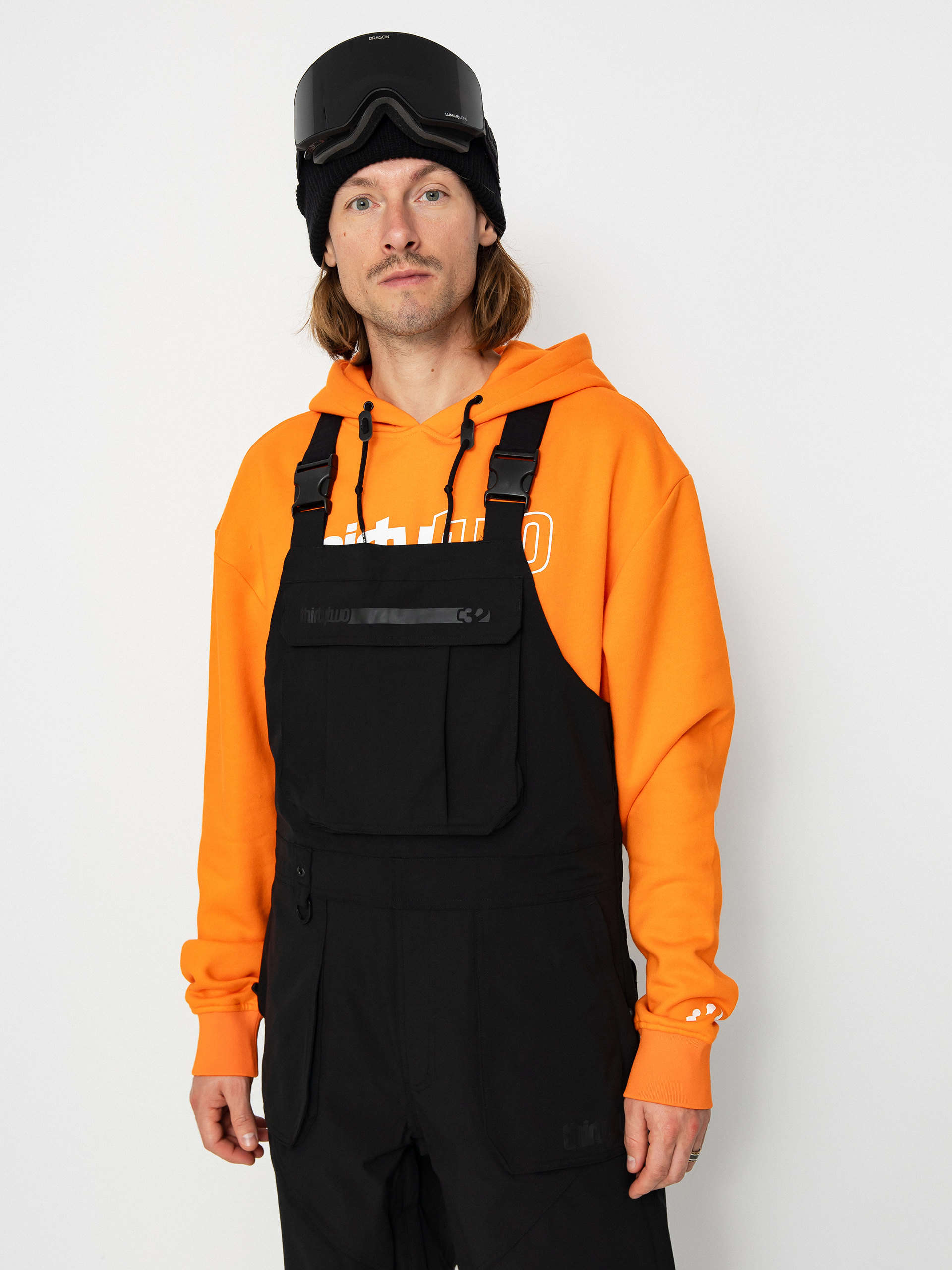 Męskie Spodnie snowboardowe ThirtyTwo Basement Bib (black)