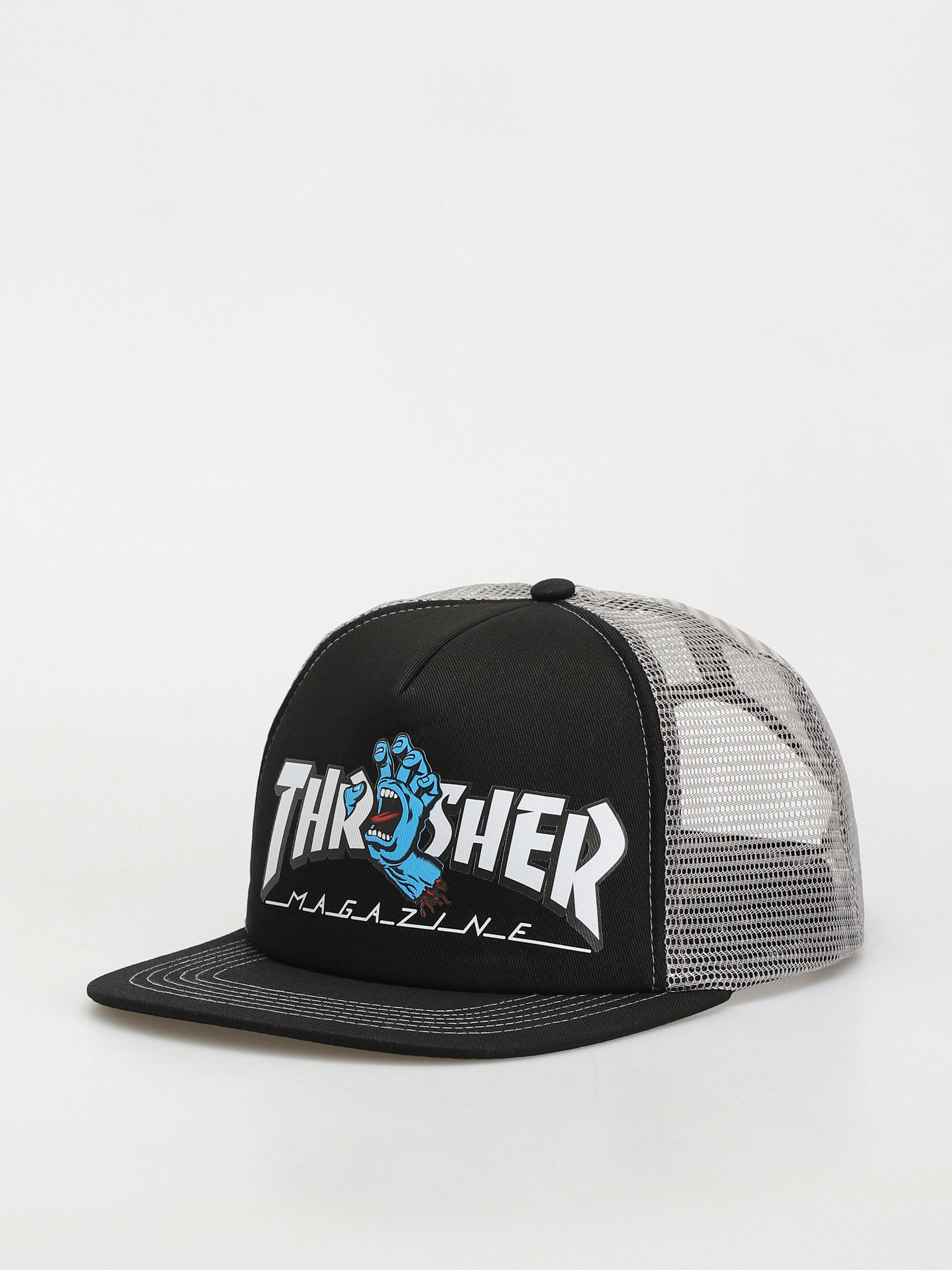 Czapka z daszkiem Santa Cruz X Thrasher Screaming Logo Mesh Trucker (black/grey)