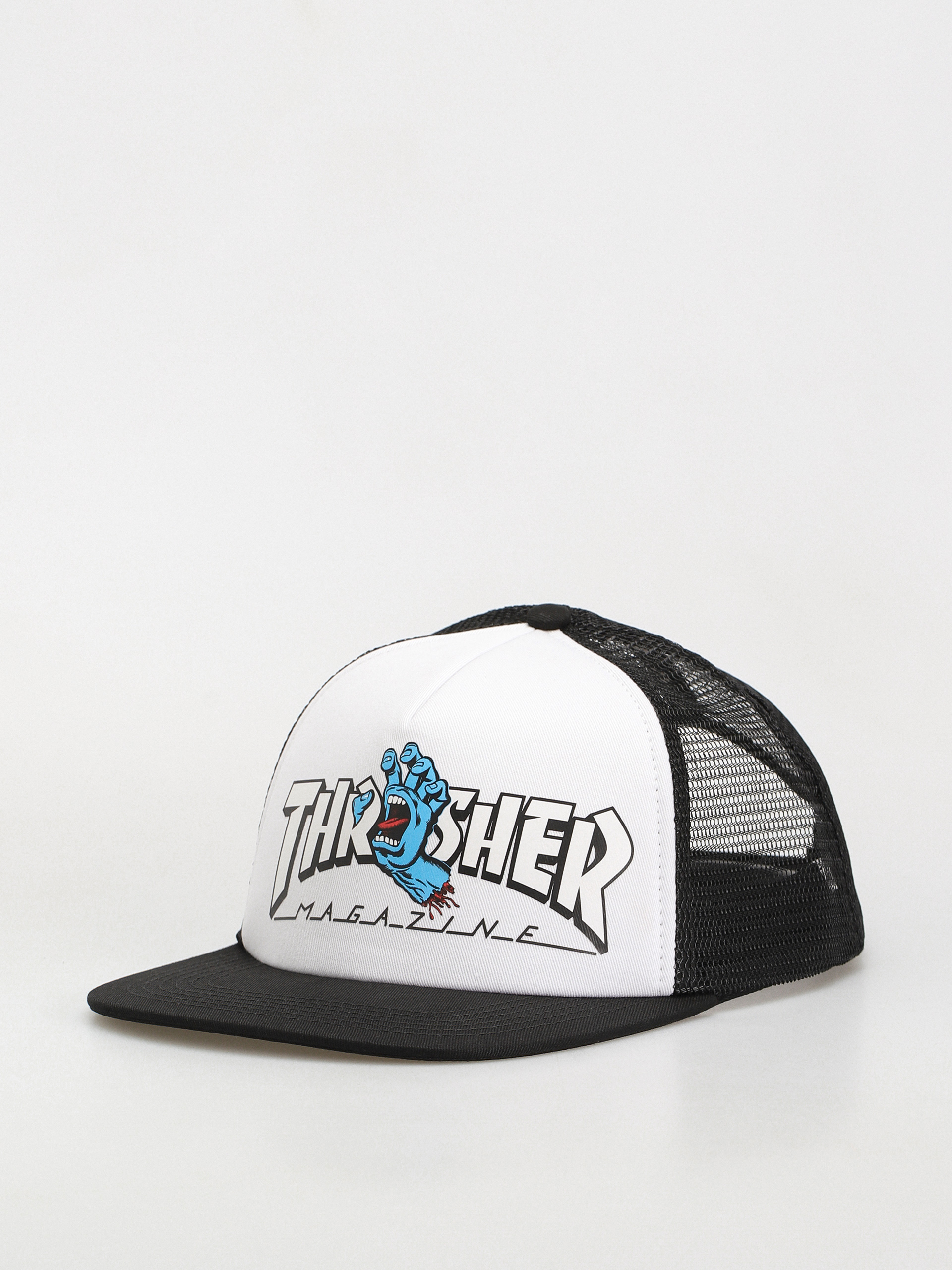 Czapka z daszkiem Santa Cruz X Thrasher Screaming Logo Mesh Trucker (white/black)