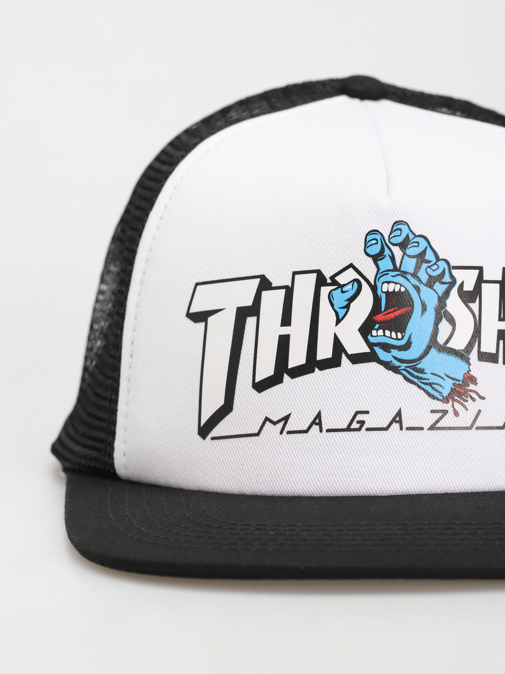 Czapka z daszkiem Santa Cruz X Thrasher Screaming Logo Mesh Trucker (white/black)