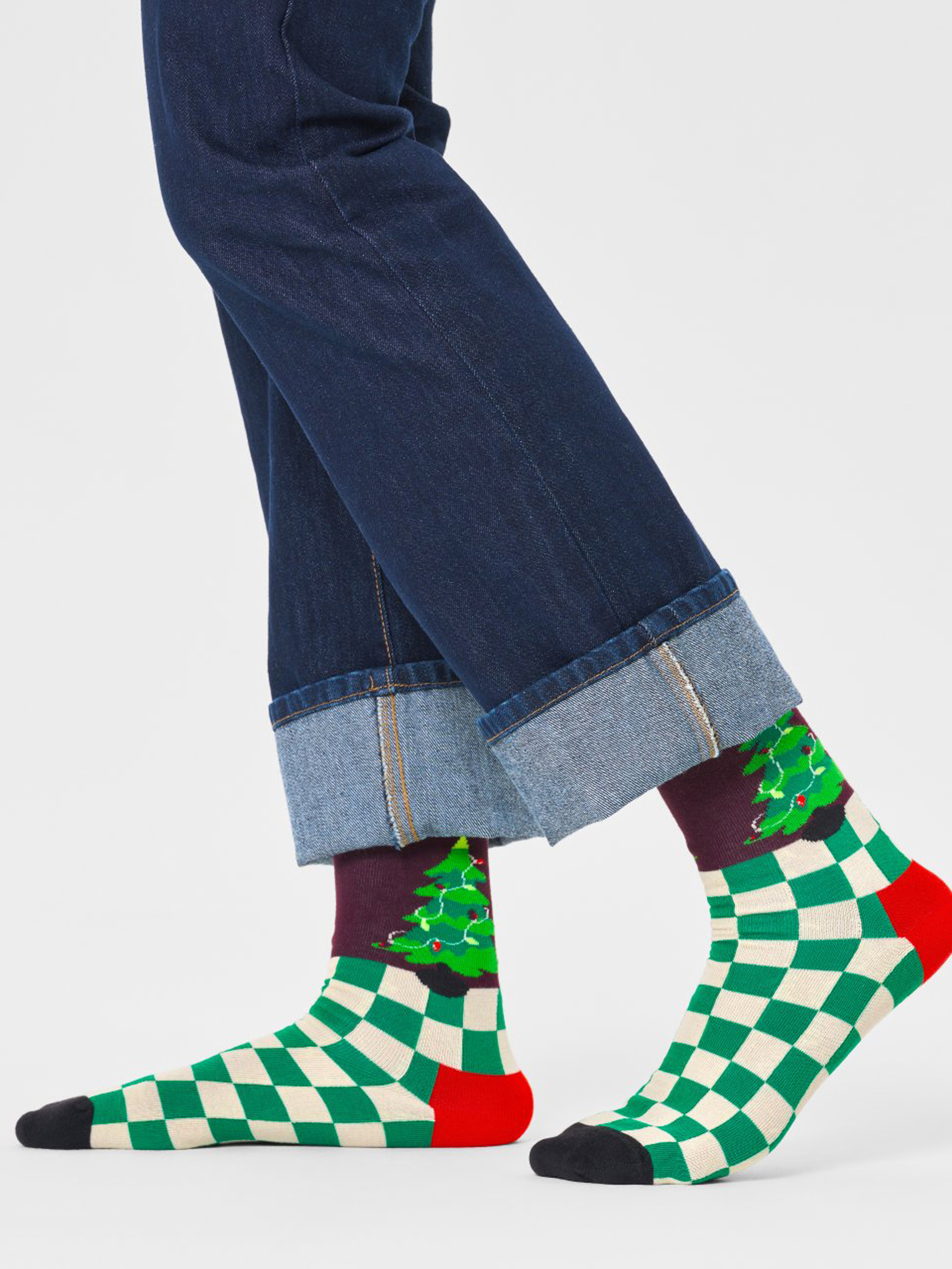Skarpetki Happy Socks Christmas Tree (dark red)
