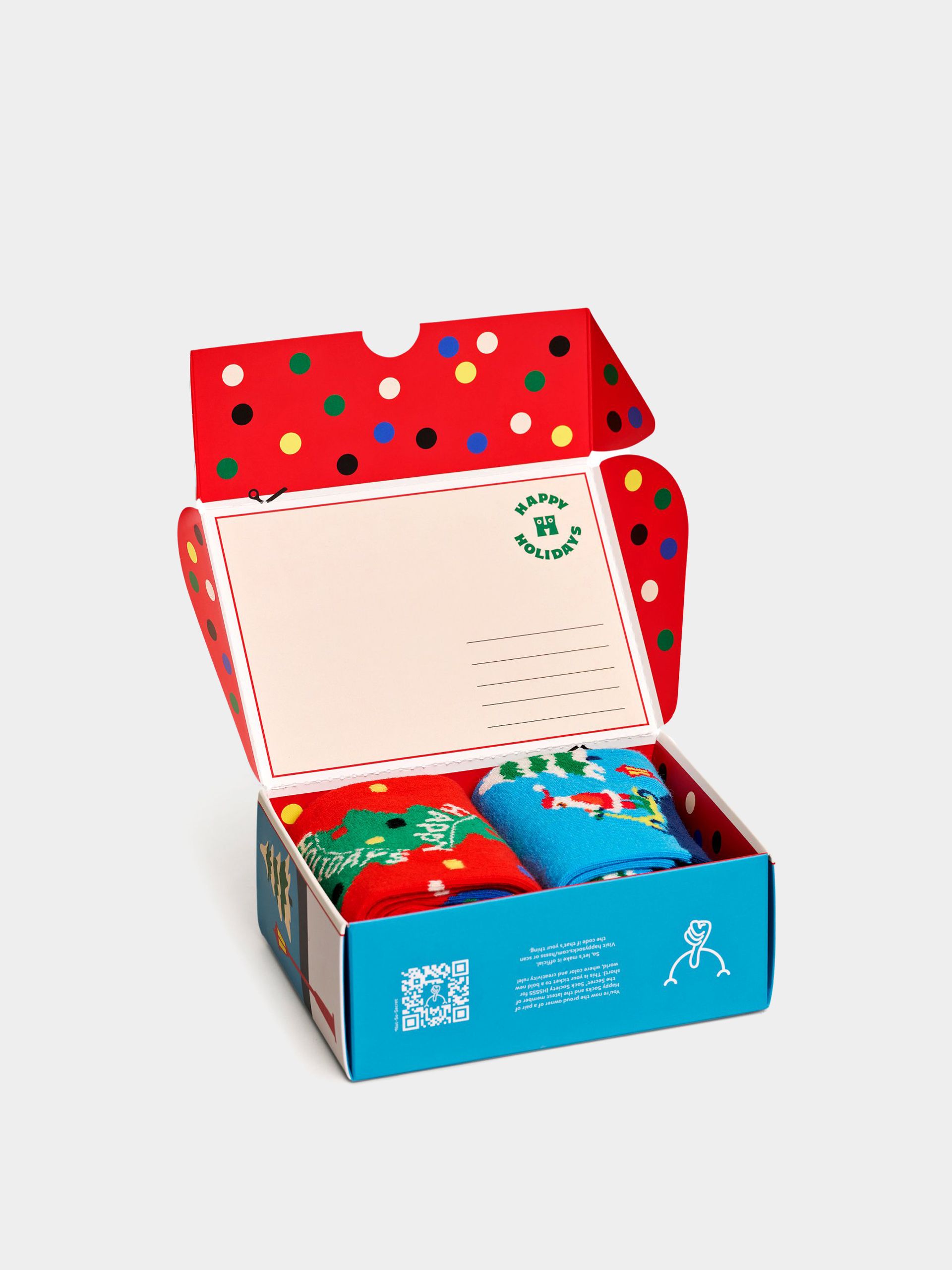 Skarpetki Happy Socks 2 Pack Happy Holidayss Gift Set (light blue)