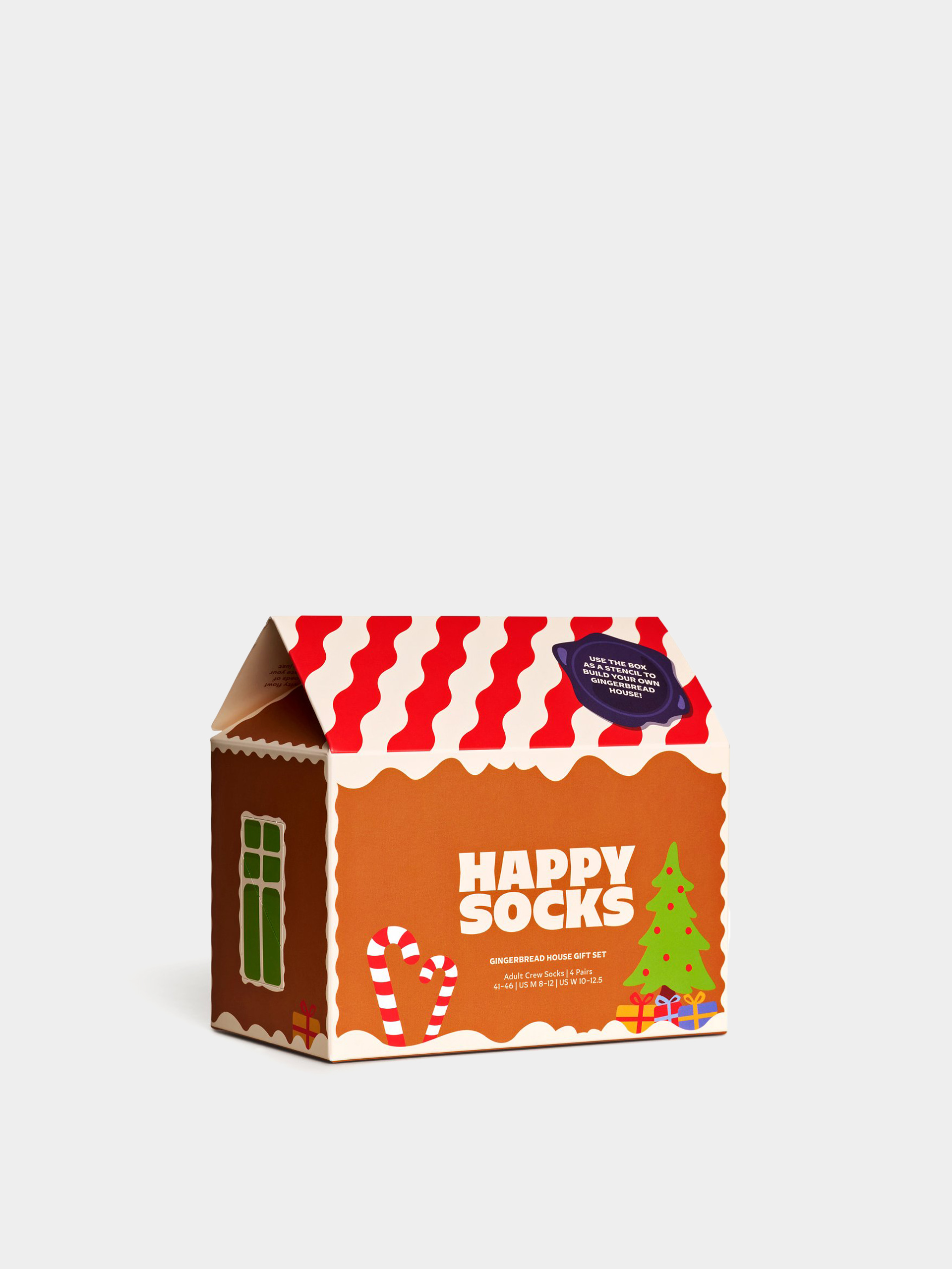 Skarpetki Happy Socks 4 Pack Gingerbread Houses Gift Set (red)