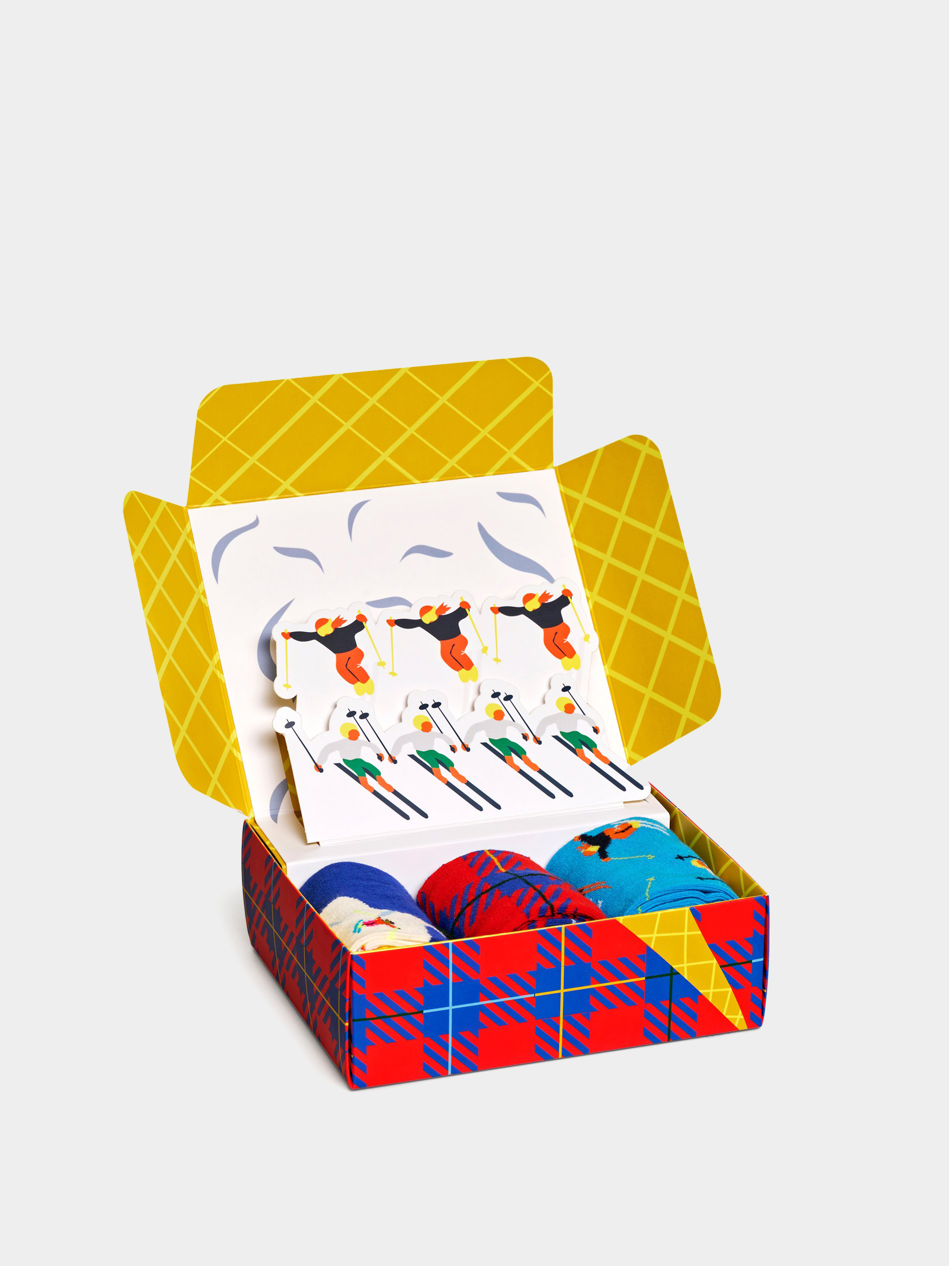 Skarpetki Happy Socks 3 Pack Downhill Skiings Gift Set (blue)