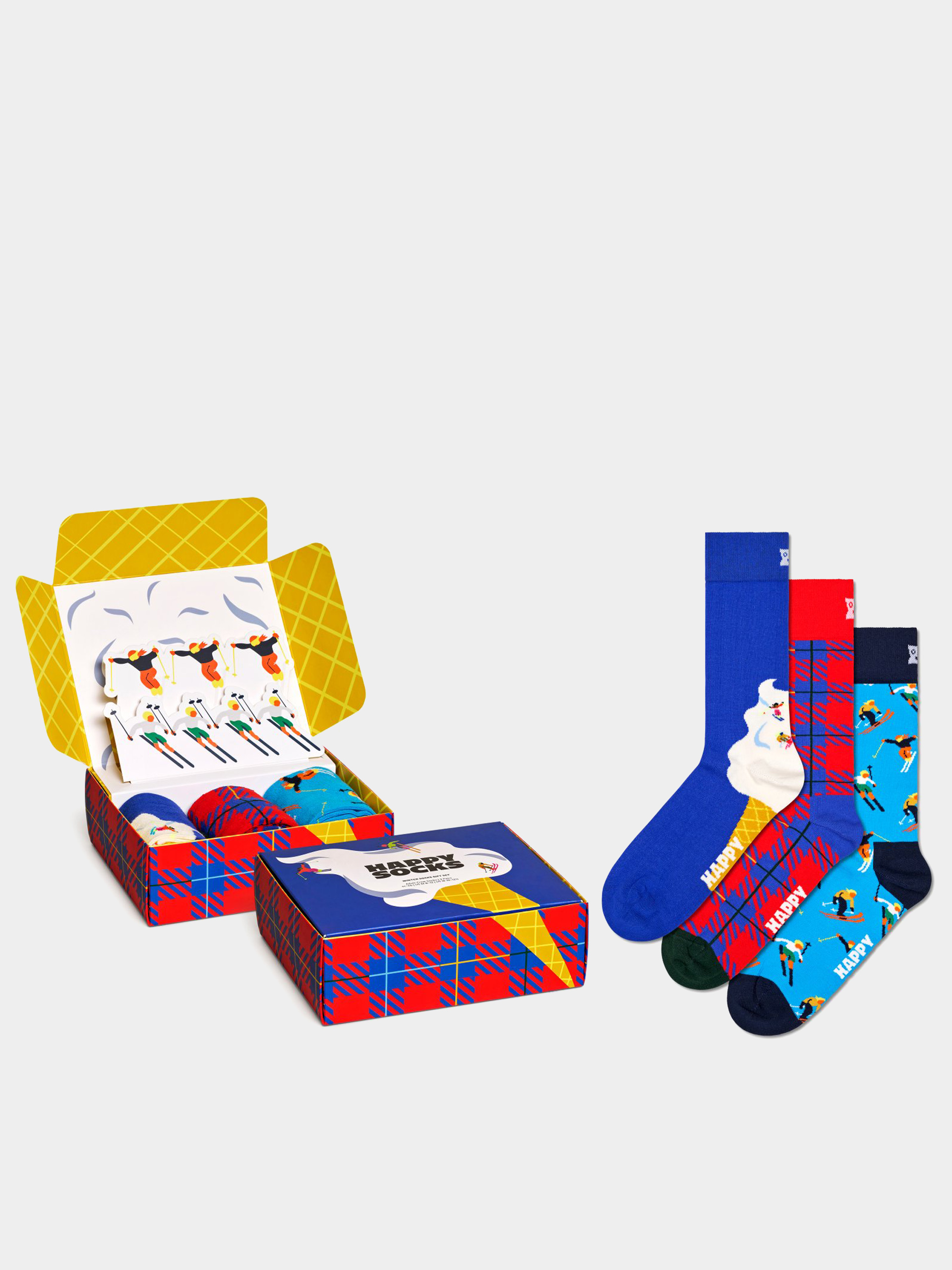 Skarpetki Happy Socks 3 Pack Downhill Skiings Gift Set (blue)