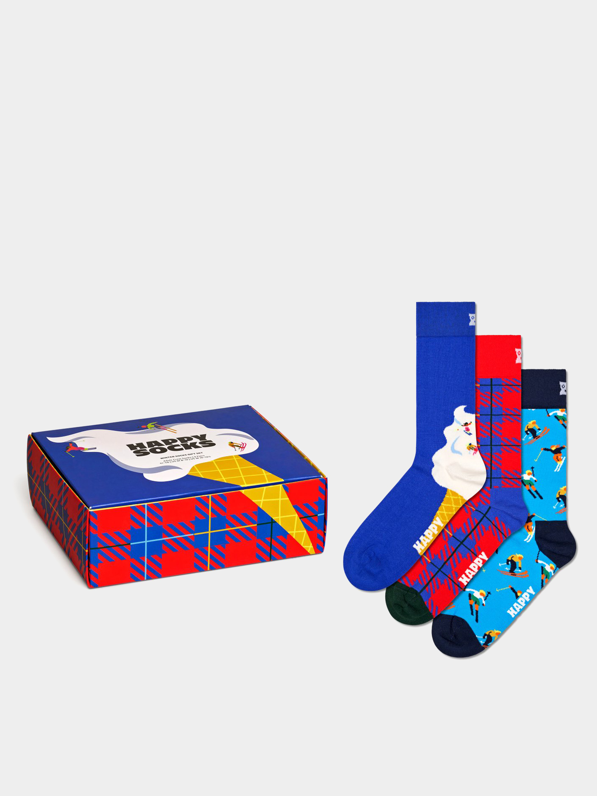 Skarpetki Happy Socks 3 Pack Downhill Skiings Gift Set (blue)