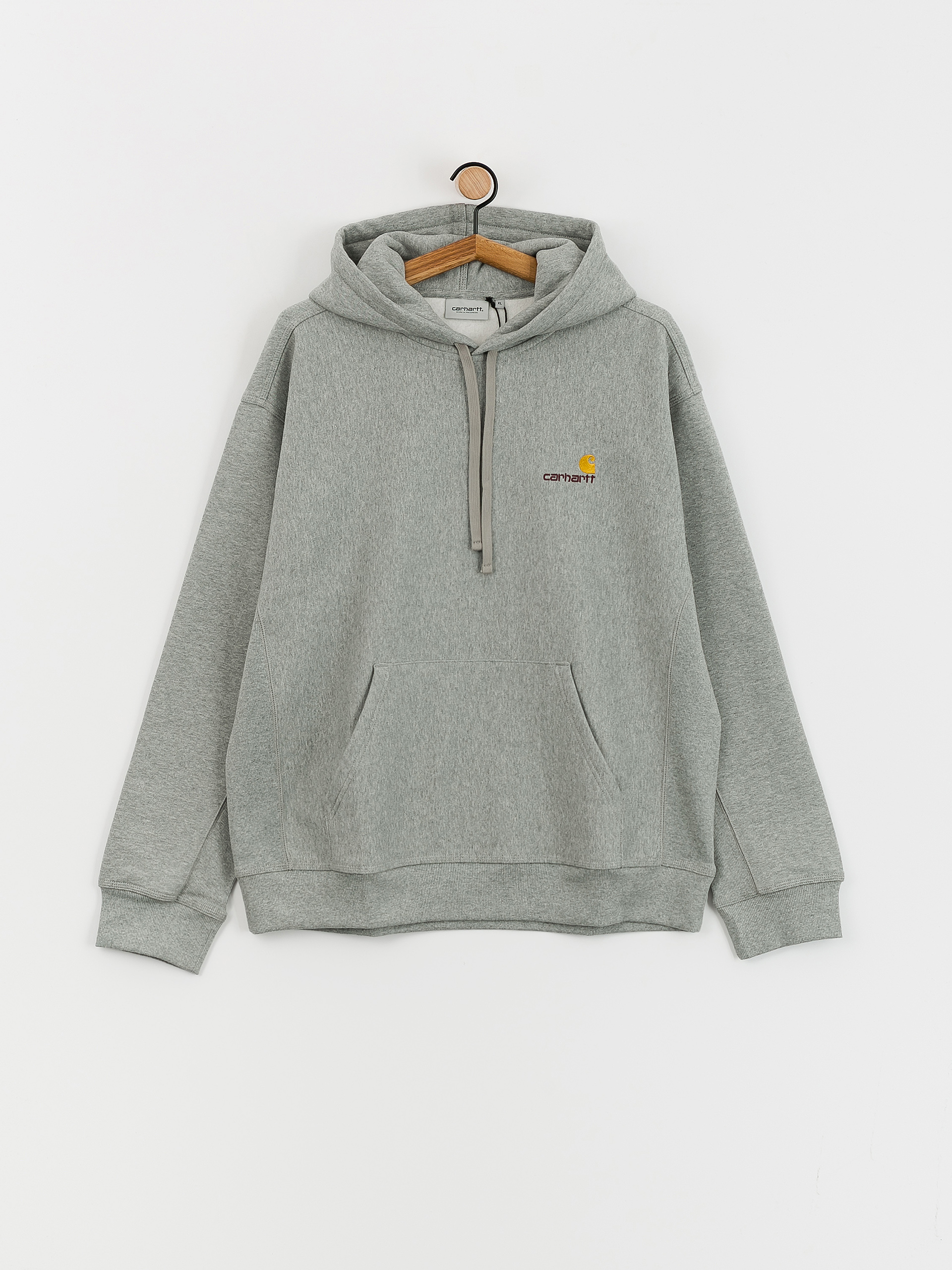Bluza z kapturem Carhartt WIP American Script HD (grey heather)