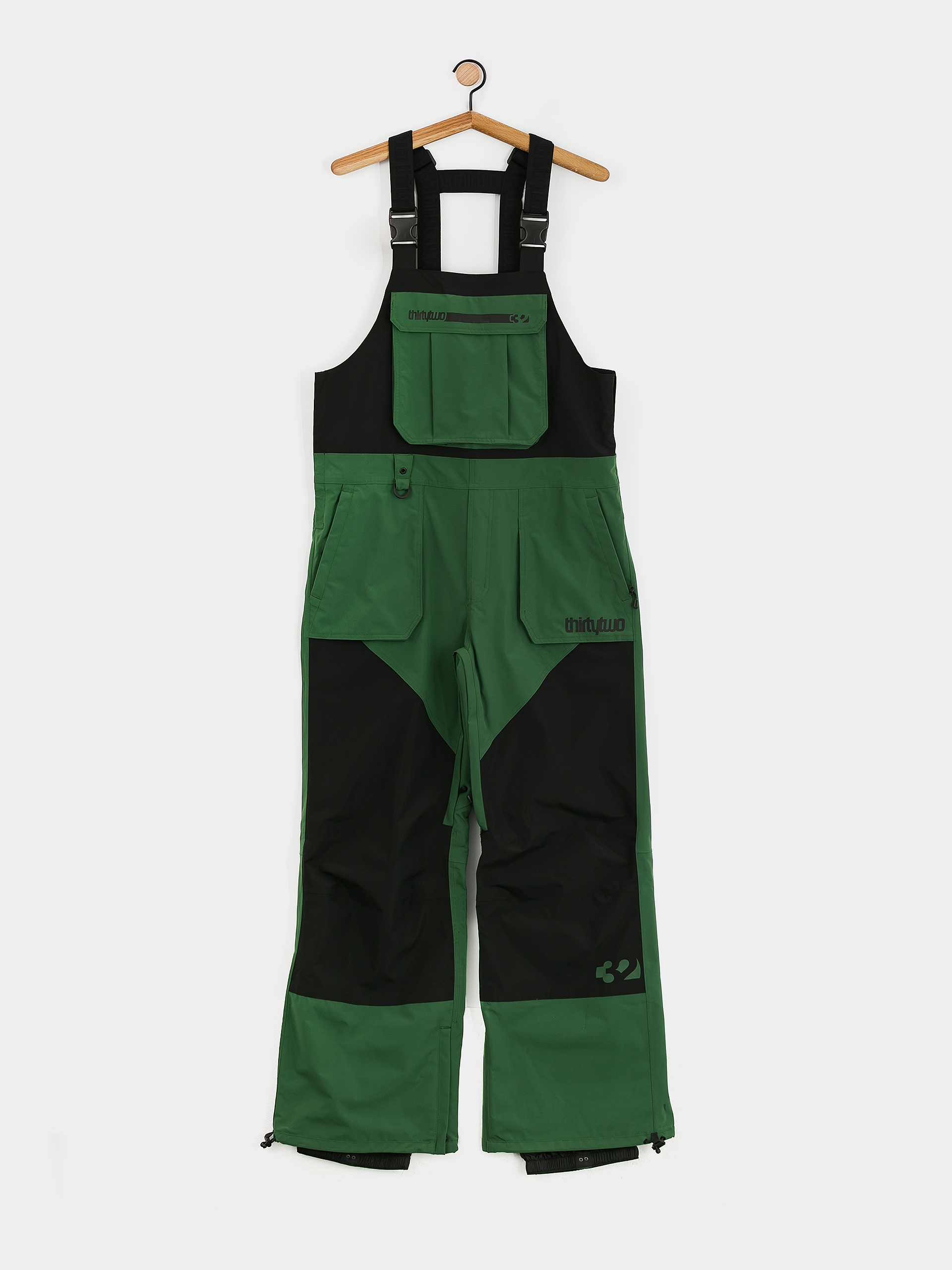 Męskie Spodnie snowboardowe ThirtyTwo Basement Bib (green)