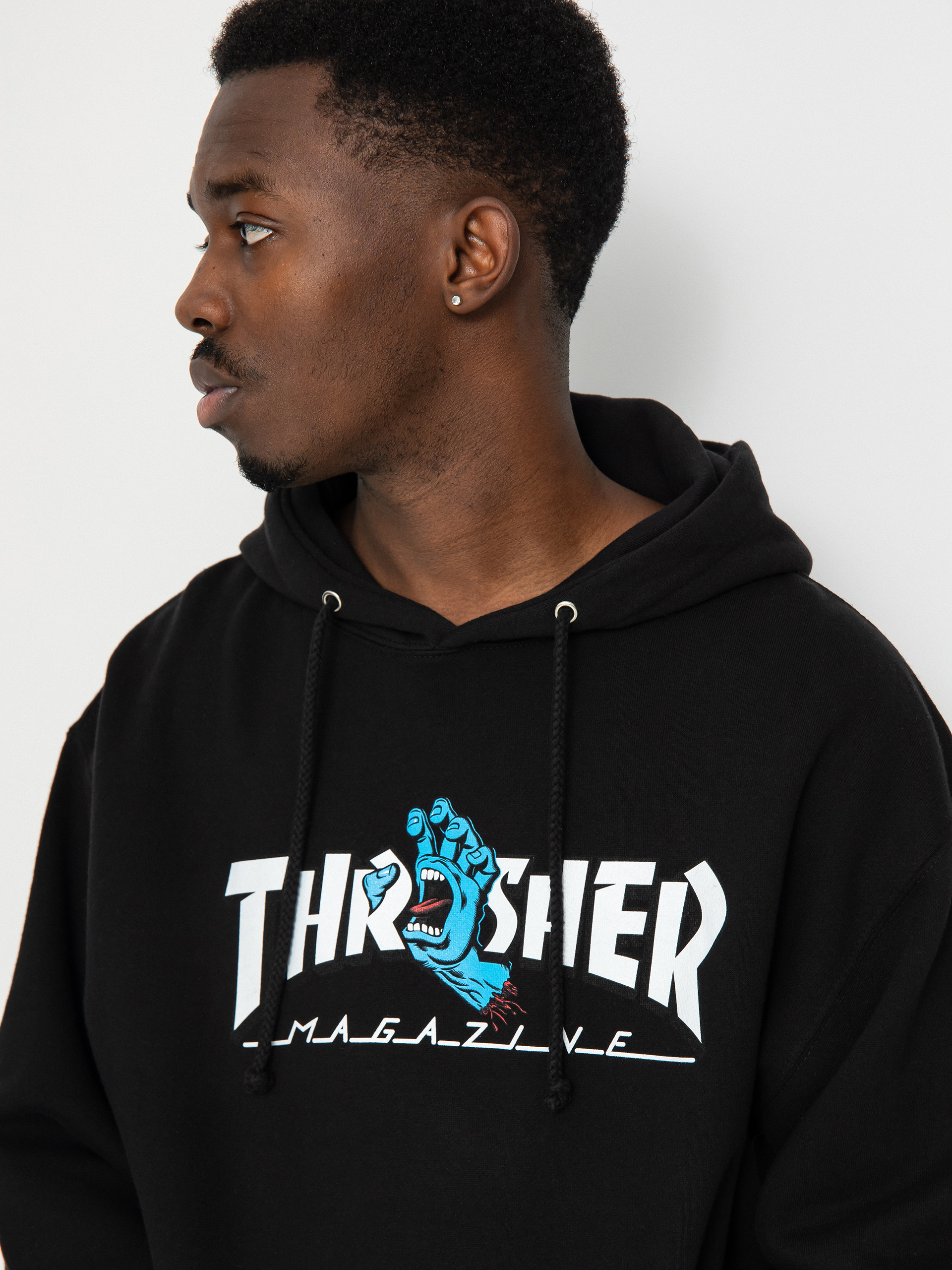 Bluza z kapturem Santa Cruz X Thrasher Screaming Logo HD (black)
