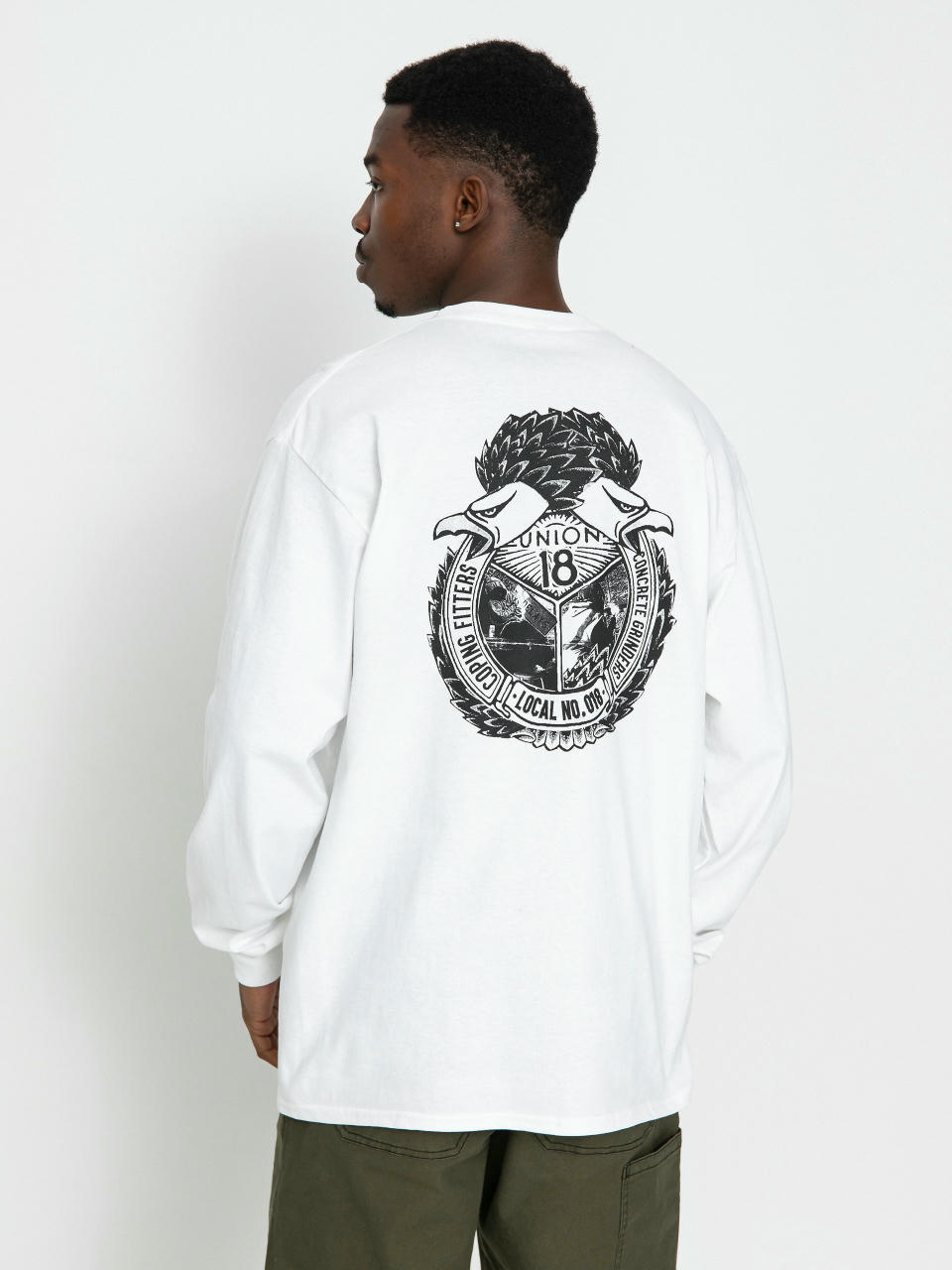 Longsleeve Antihero Pkt Union 18 Lcal (white/black)