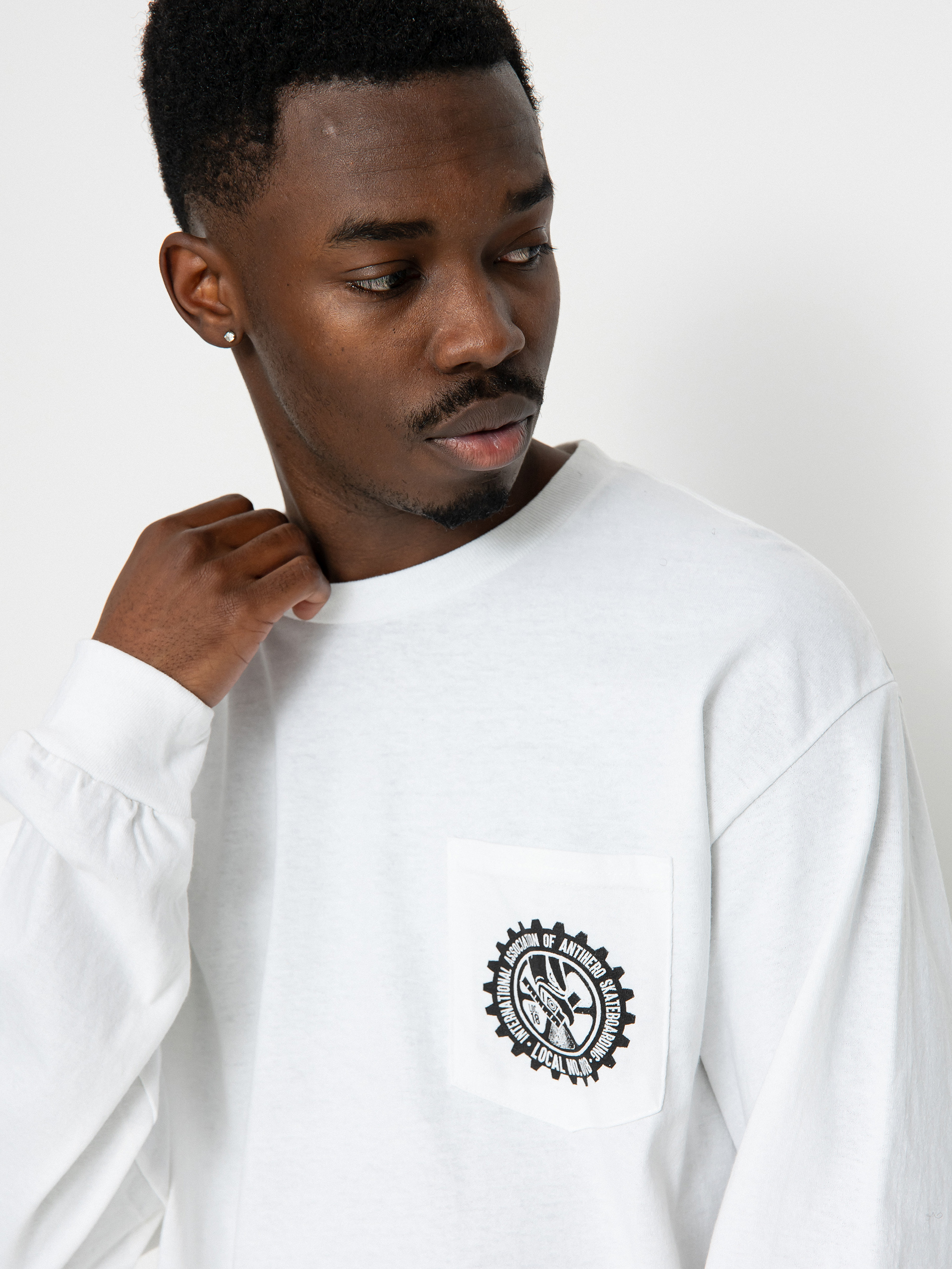 Longsleeve Antihero Pkt Union 18 Lcal (white/black)