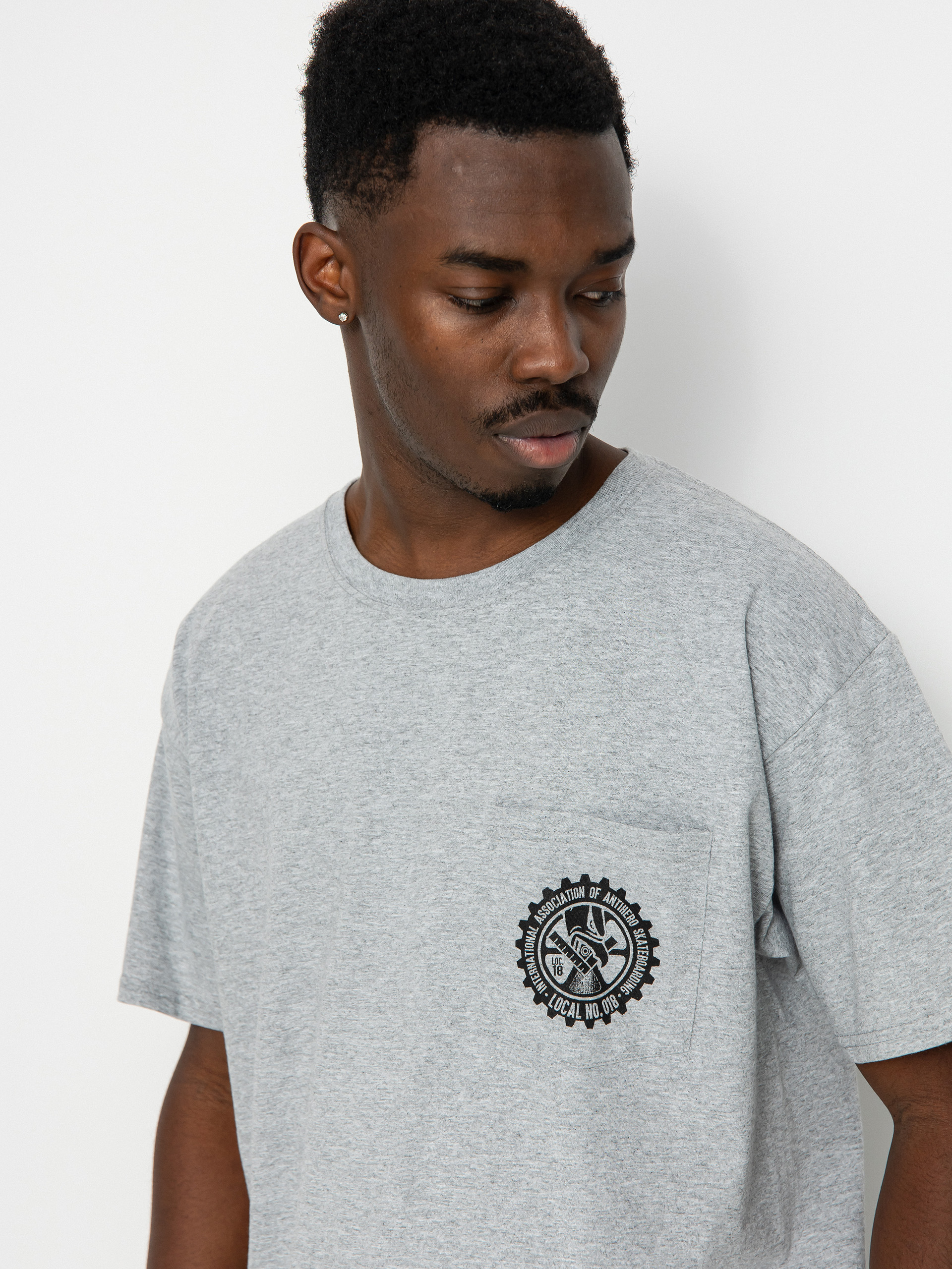 T-shirt Antihero Pkt Union 18 Eag (heather grey)