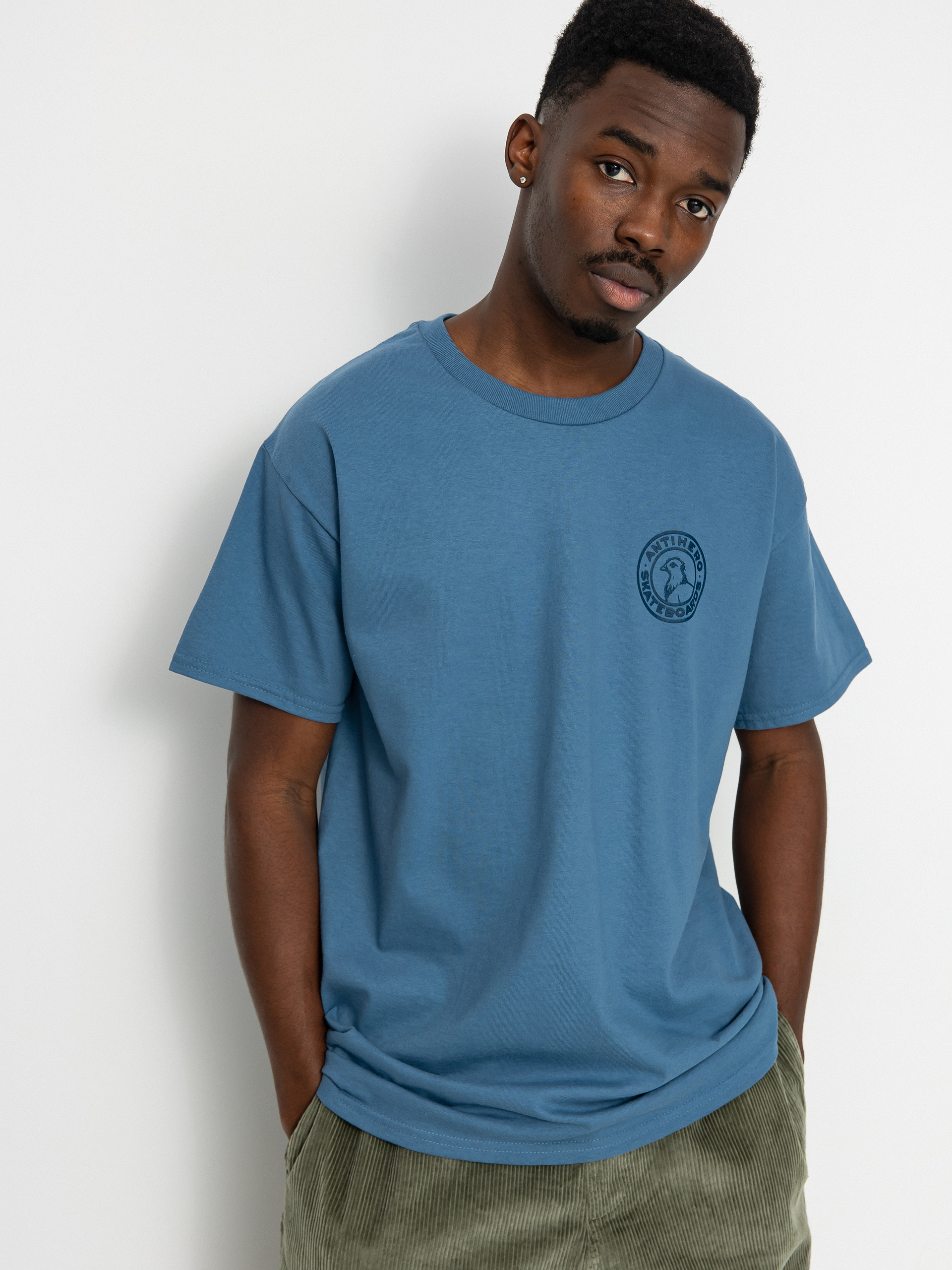 T-shirt Antihero Basic Pigeon Rnd Db (blue/navy)