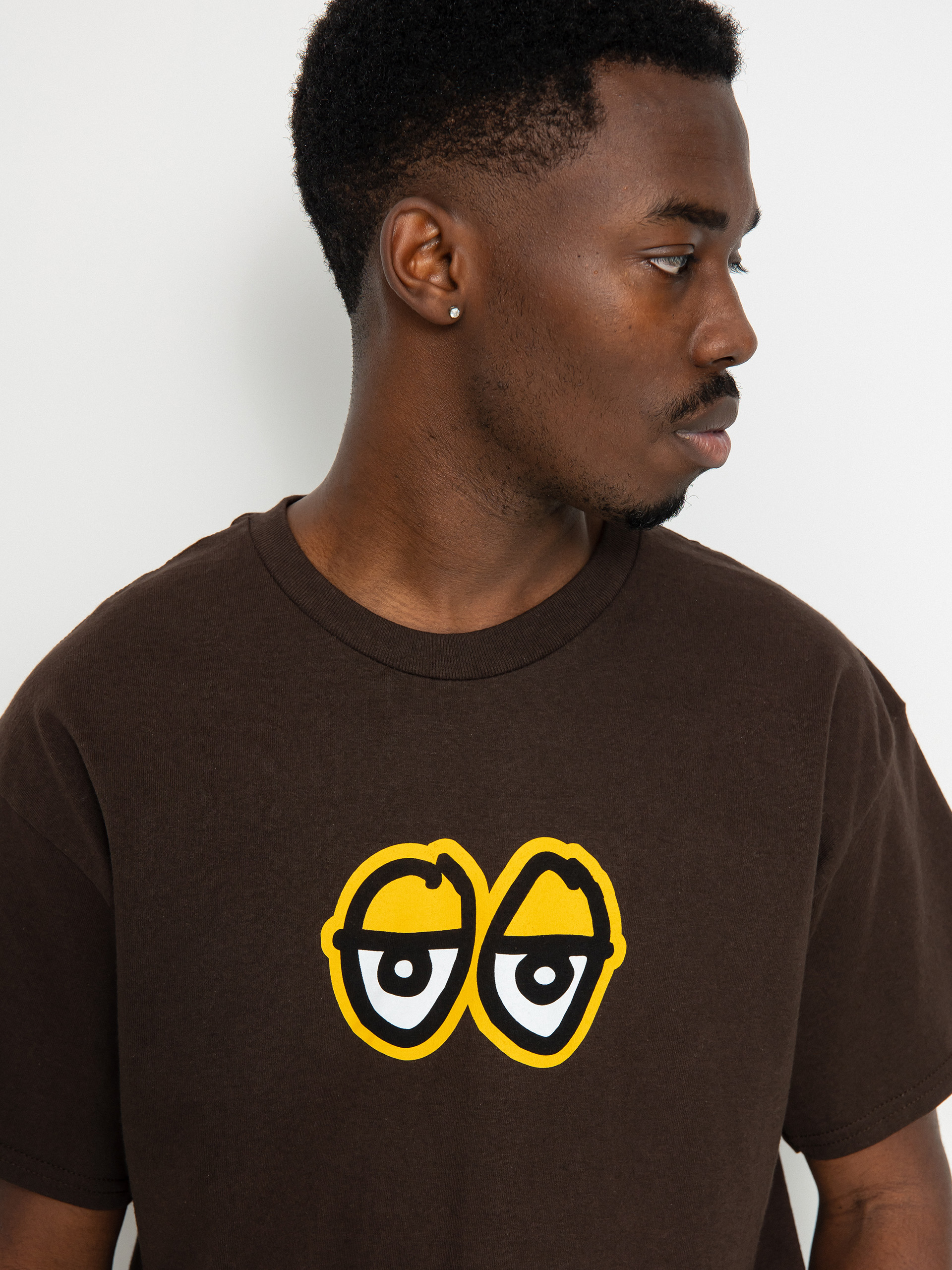 T-shirt Krooked Eyes Lg Dk (chocolate/gold)