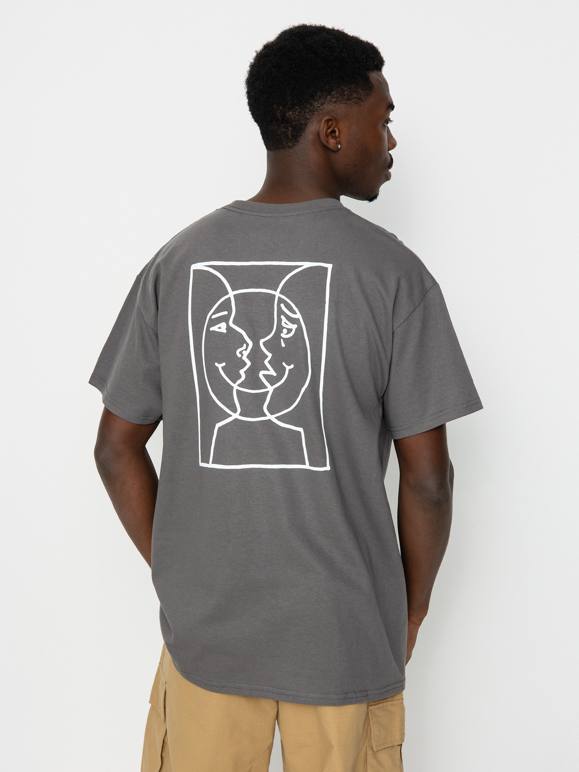 T-shirt Krooked Moonsmile Raw (charcoal/white)