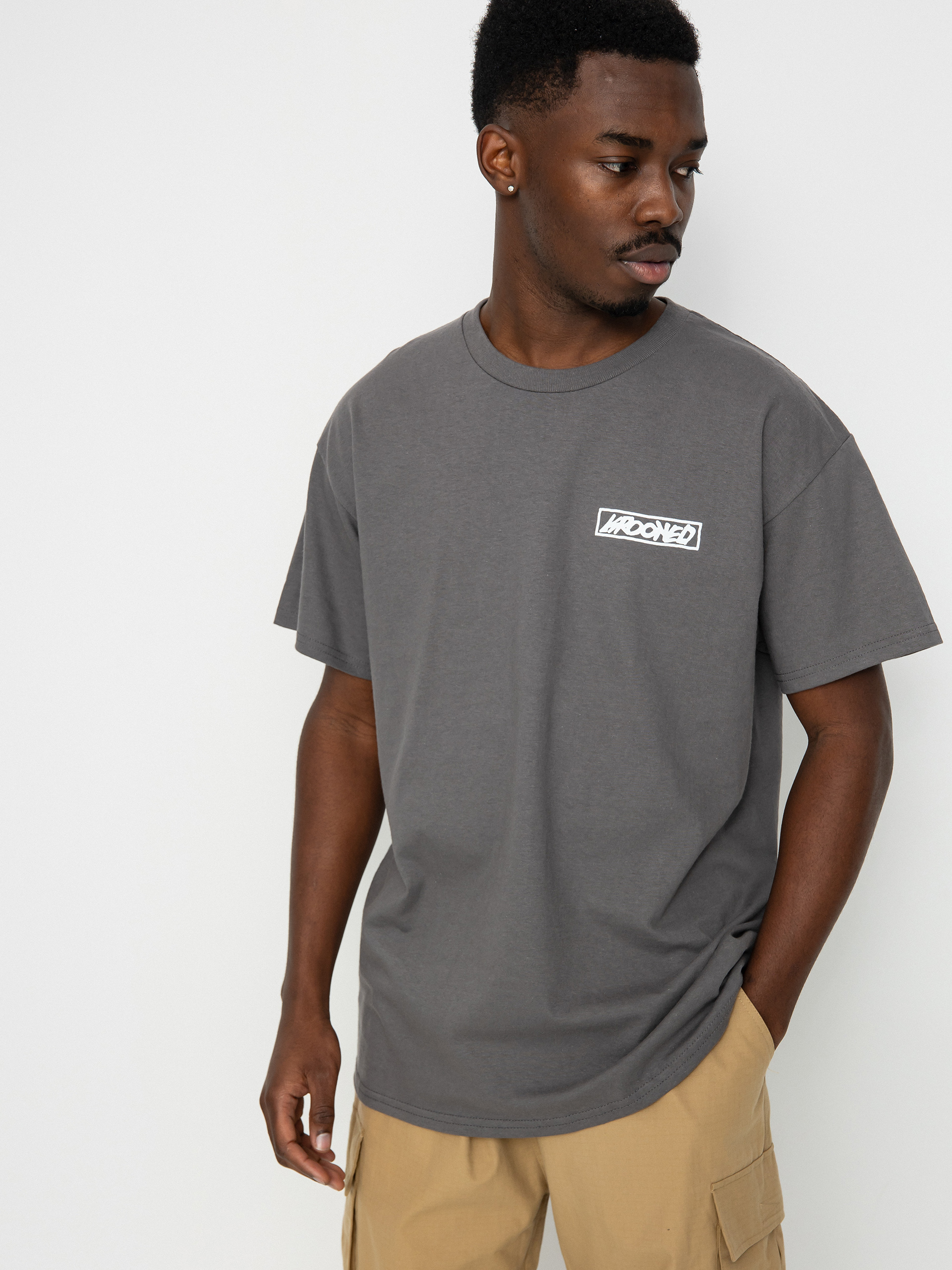 T-shirt Krooked Moonsmile Raw (charcoal/white)