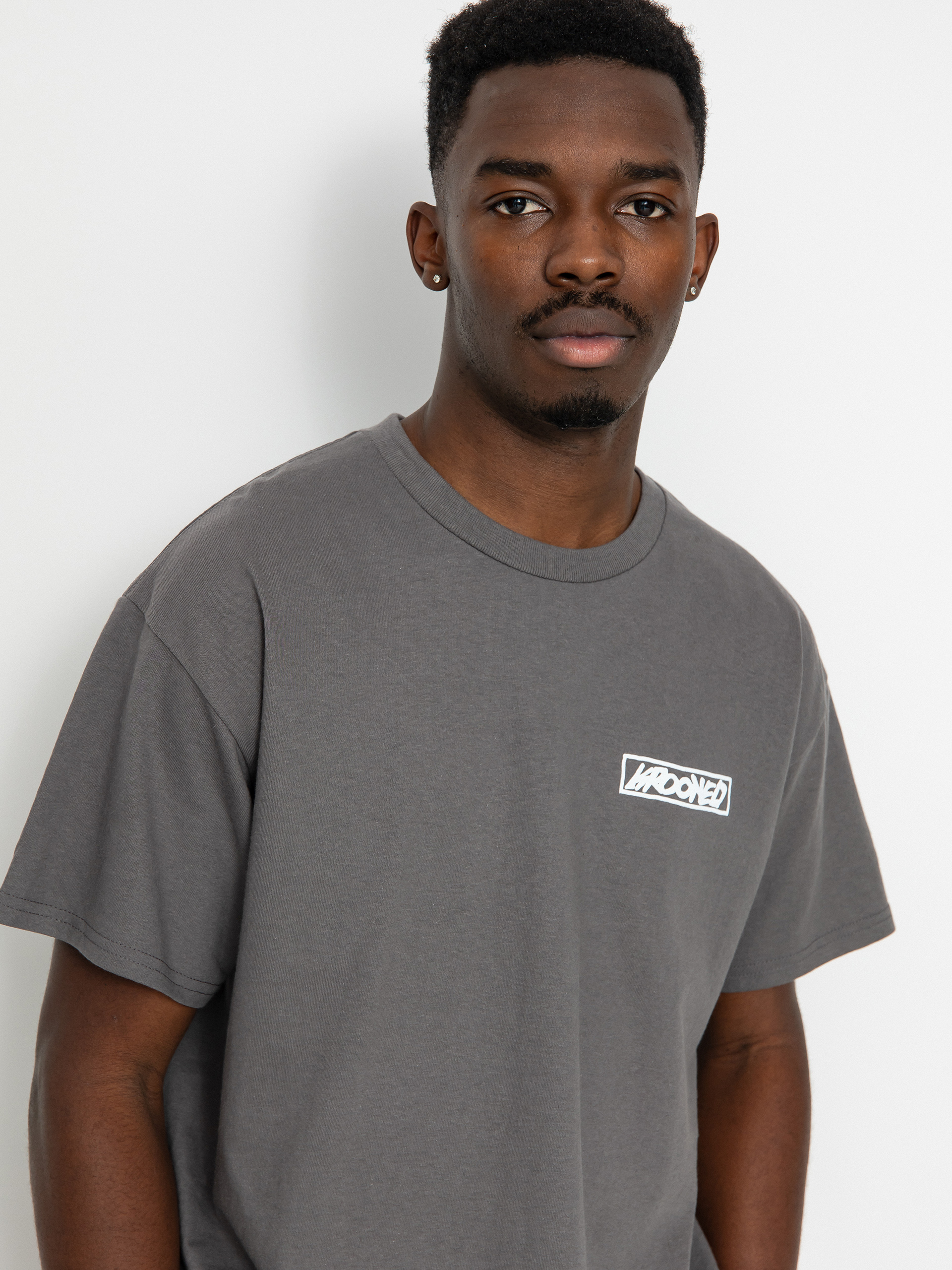 T-shirt Krooked Moonsmile Raw (charcoal/white)