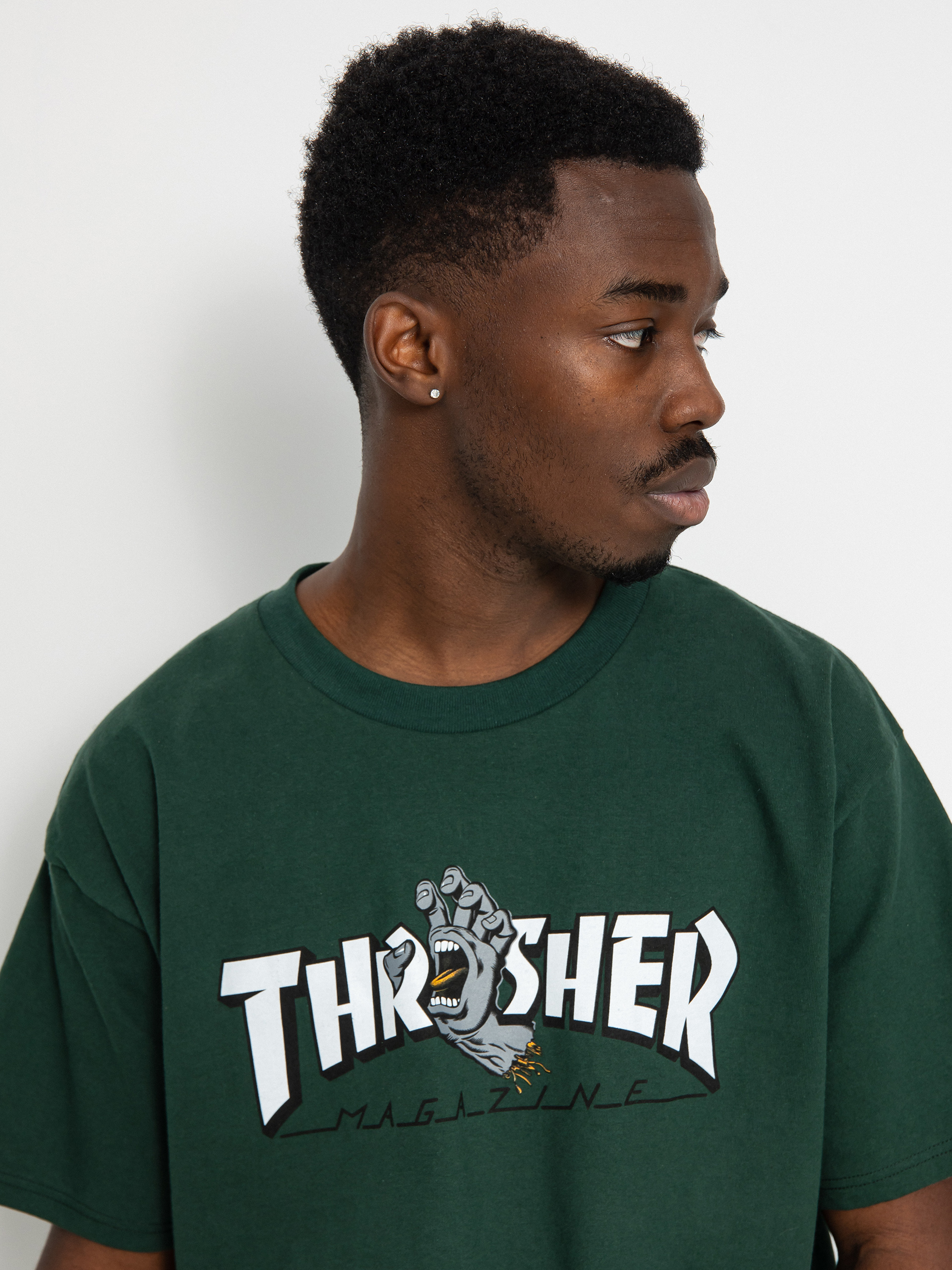 T-shirt Santa Cruz X Thrasher Screaming Logo (forest green)