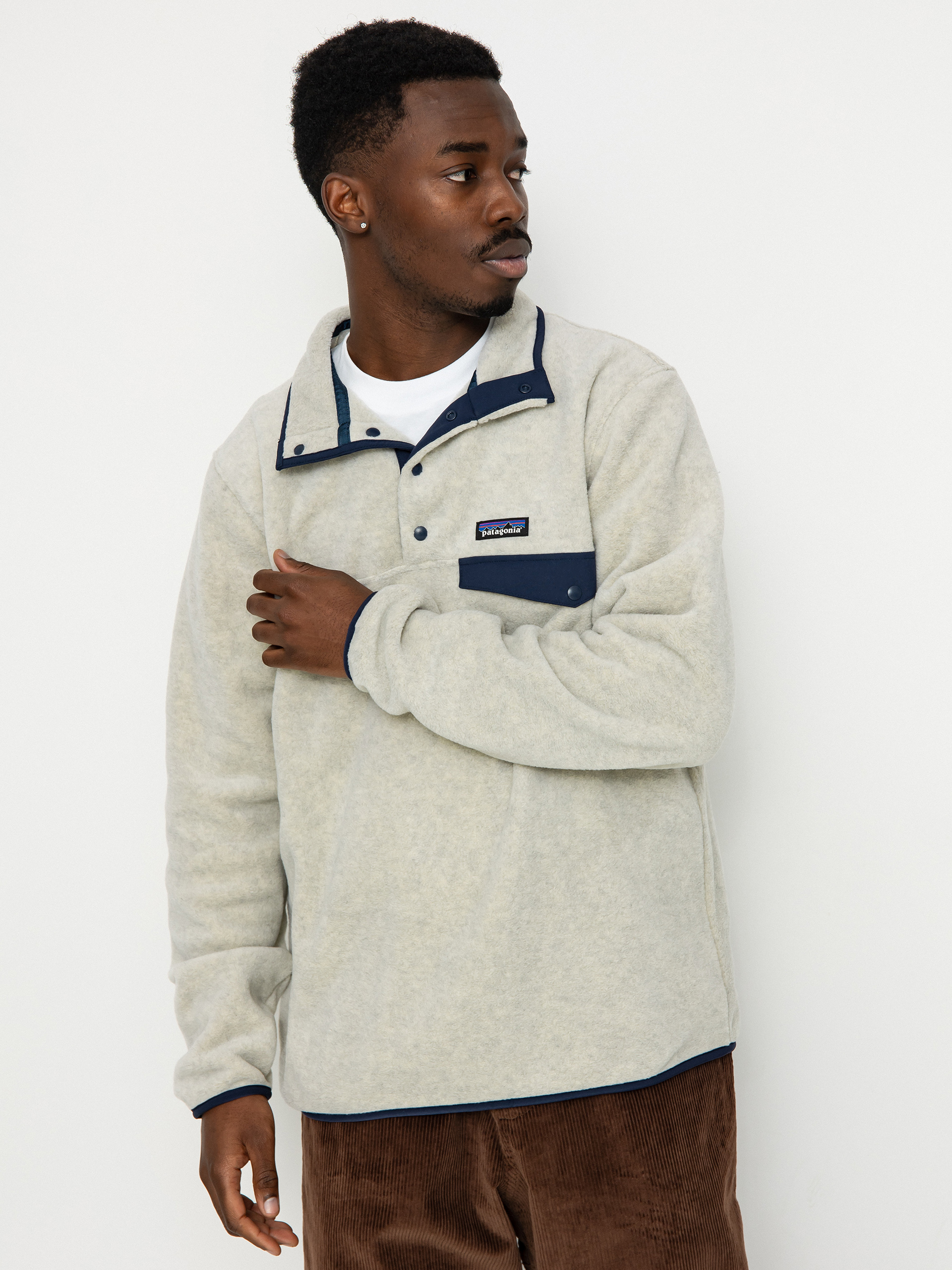 Męski Polar Patagonia Lightweight Synchilla Snap T (oatmeal heather)