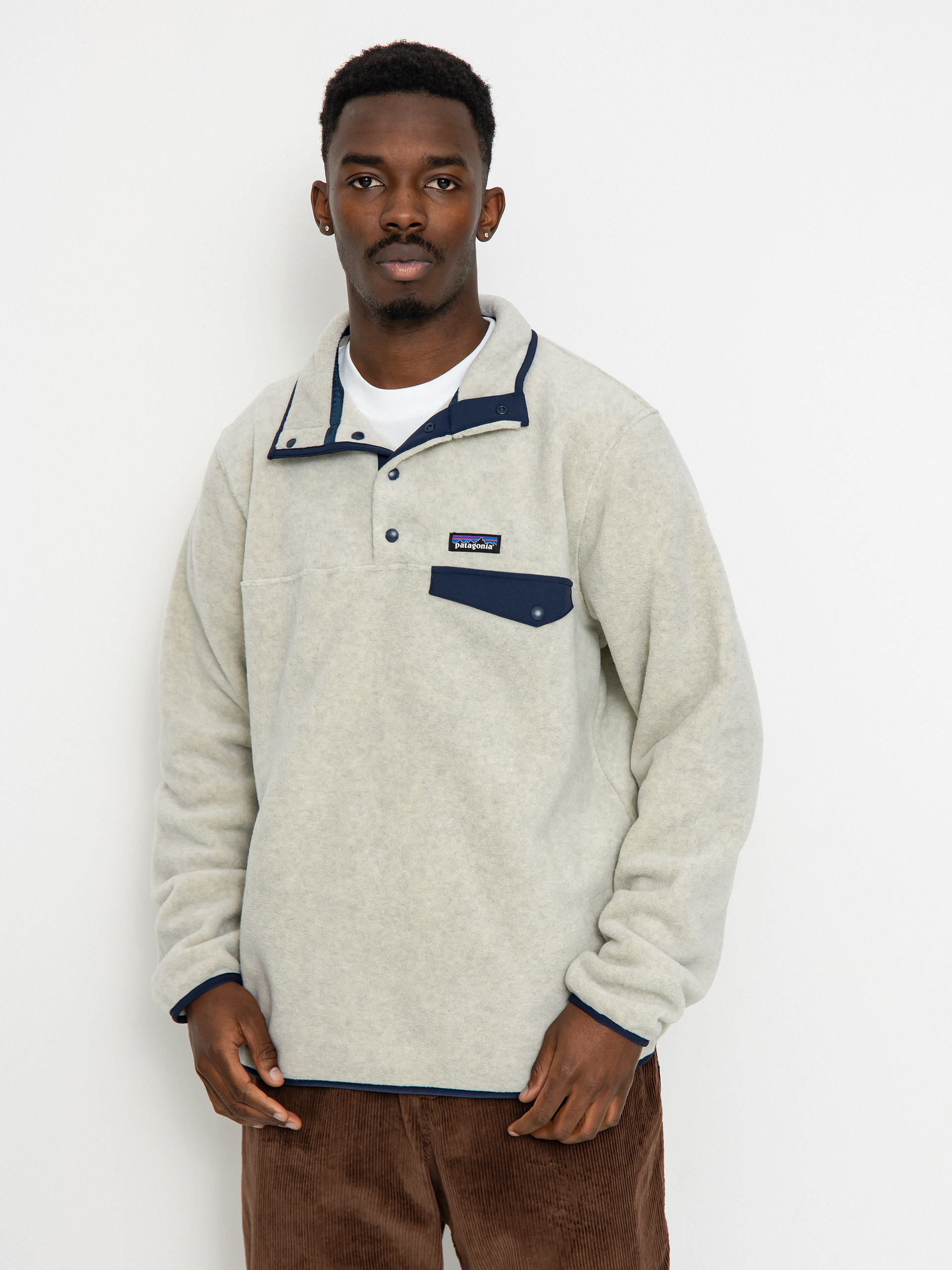 Męski Polar Patagonia Lightweight Synchilla Snap T (oatmeal heather)