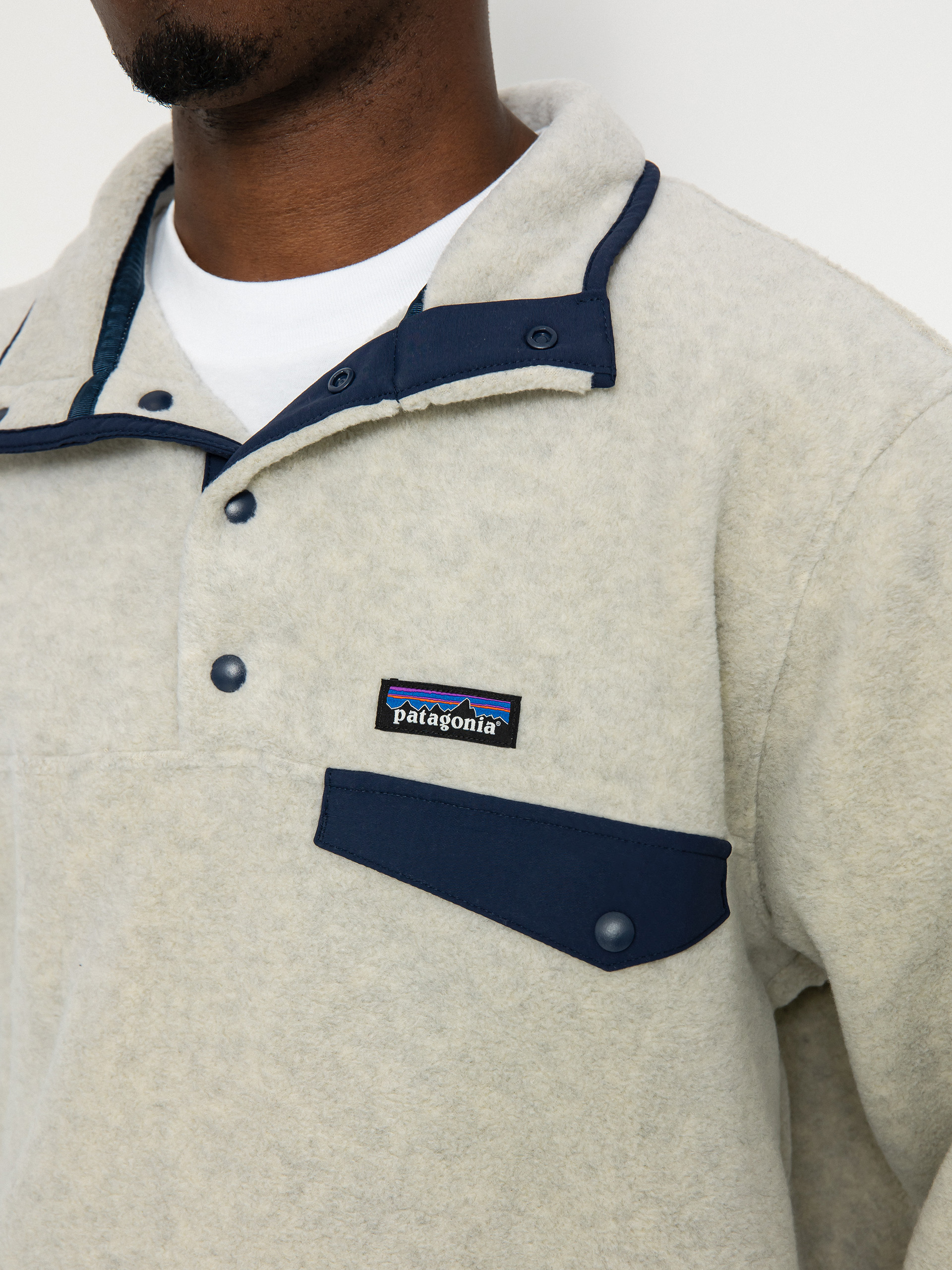 Męski Polar Patagonia Lightweight Synchilla Snap T (oatmeal heather)