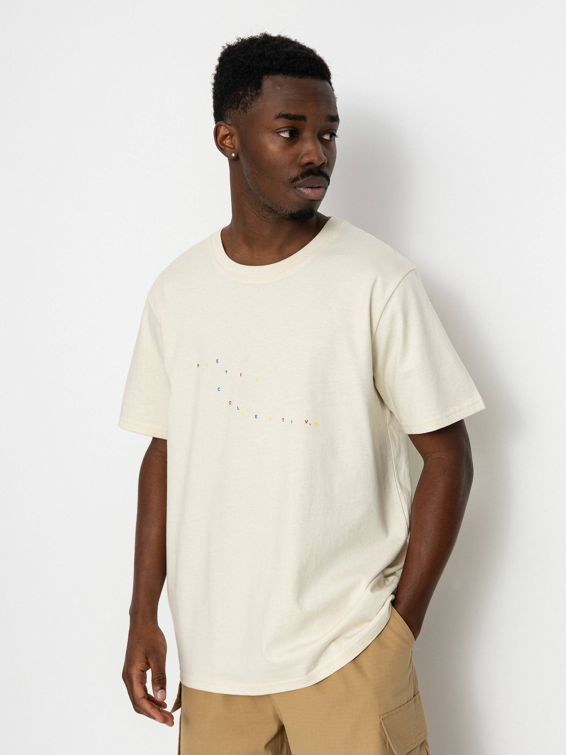 T-shirt Poetic Collective Color Logo (natural white)