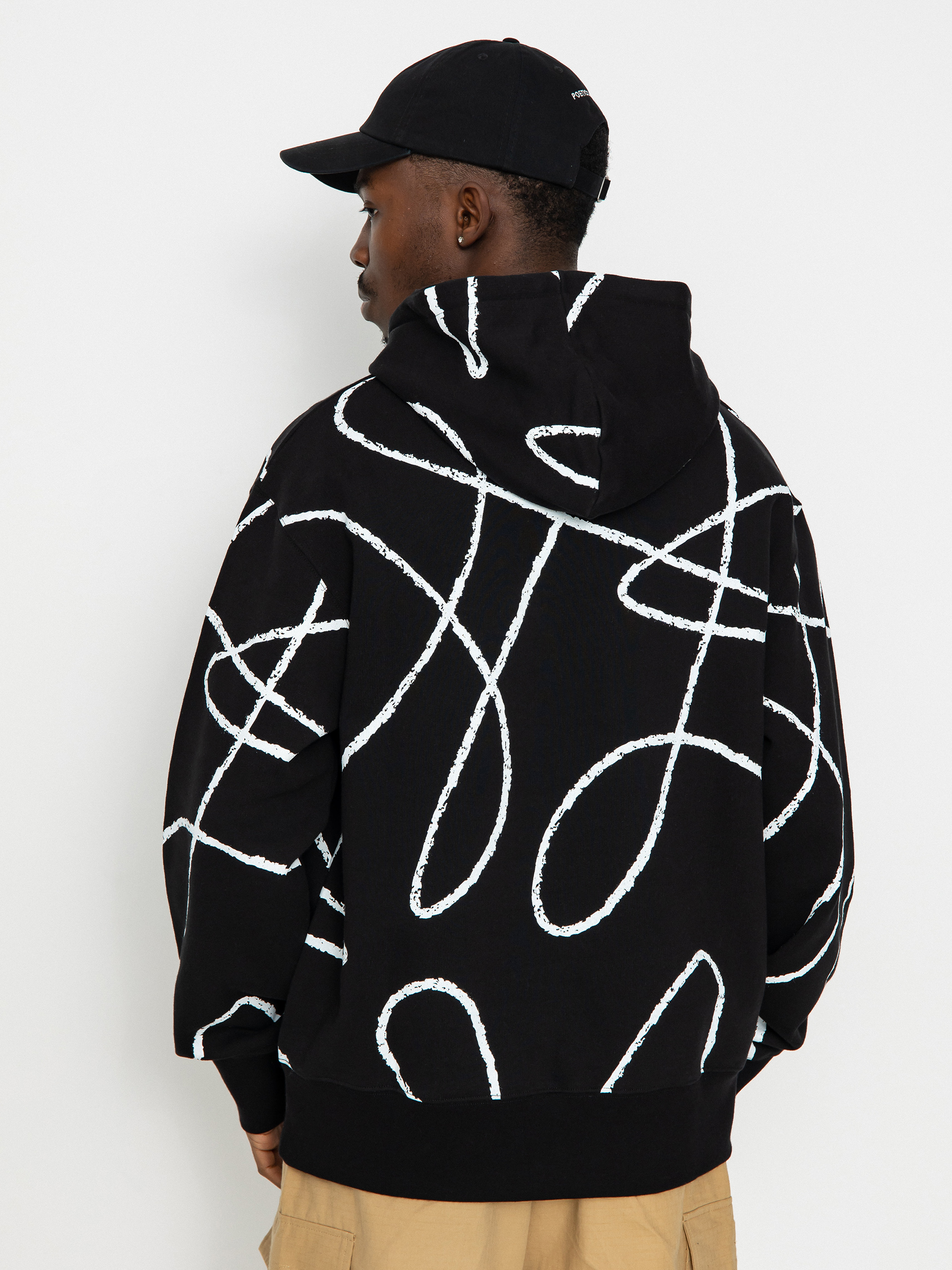 Bluza z kapturem Poetic Collective Doodle Pattern HD (black)