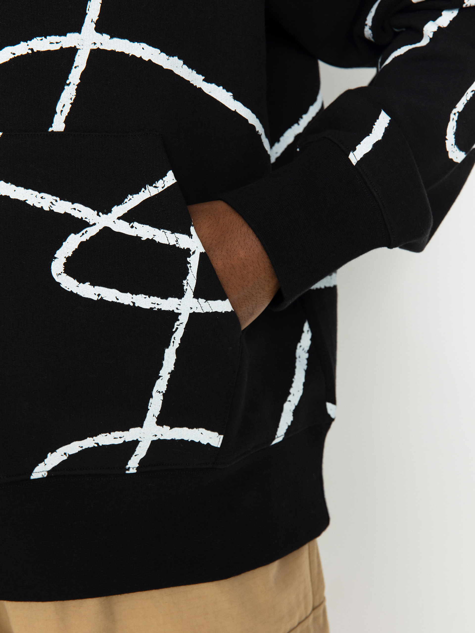 Bluza z kapturem Poetic Collective Doodle Pattern HD (black)