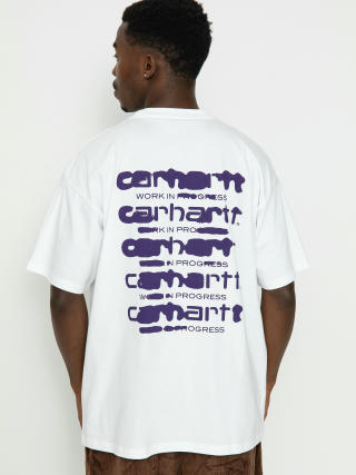 T-shirt Carhartt WIP Ink Bleed (white/tyrian)