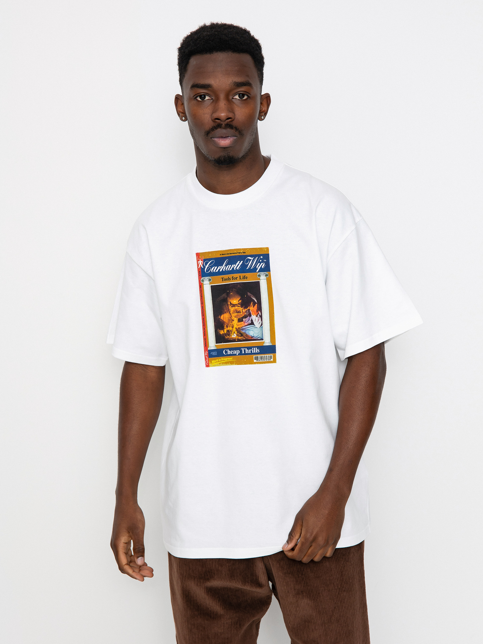 T-shirt Carhartt WIP Cheap Thrills (white)