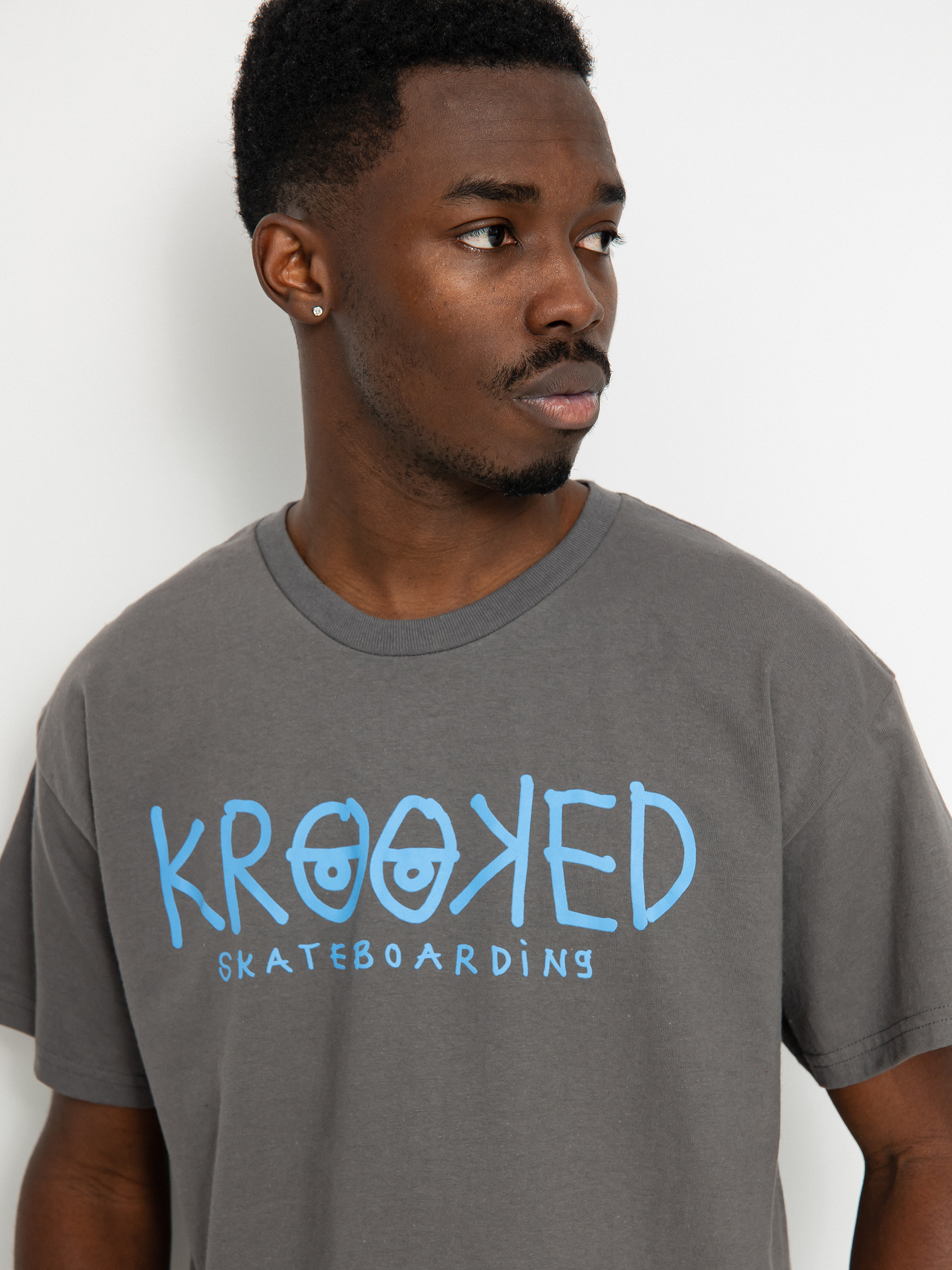 T-shirt Krooked Krooked Eyes (charcoal/blue)