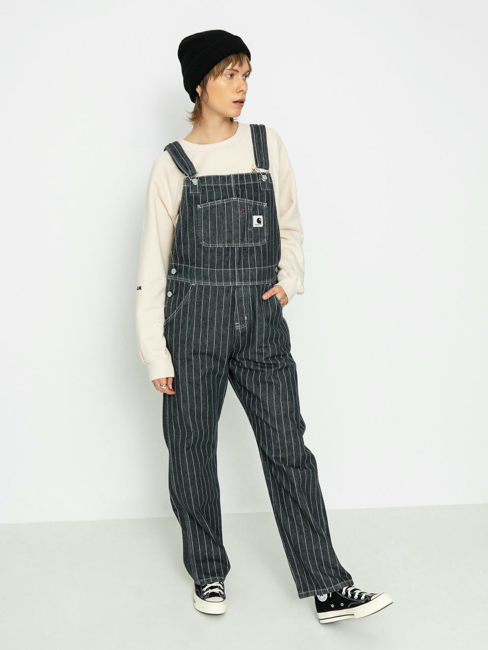 Spodnie Carhartt WIP Orlean Bib Wmn (orlean stripe/black/white)