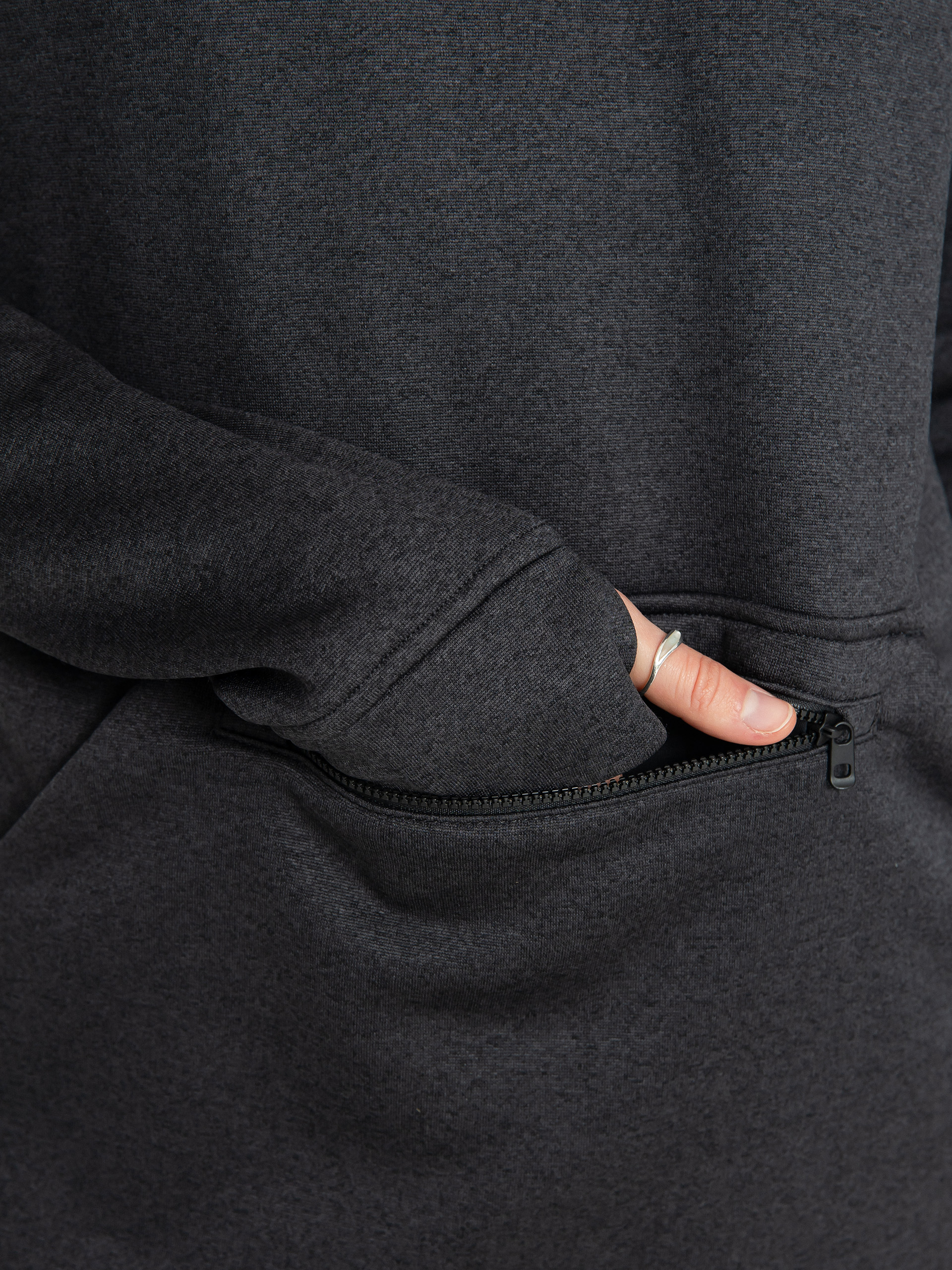 Bluza z kapturem Burton Oak Long HD Wmn (true black heather)