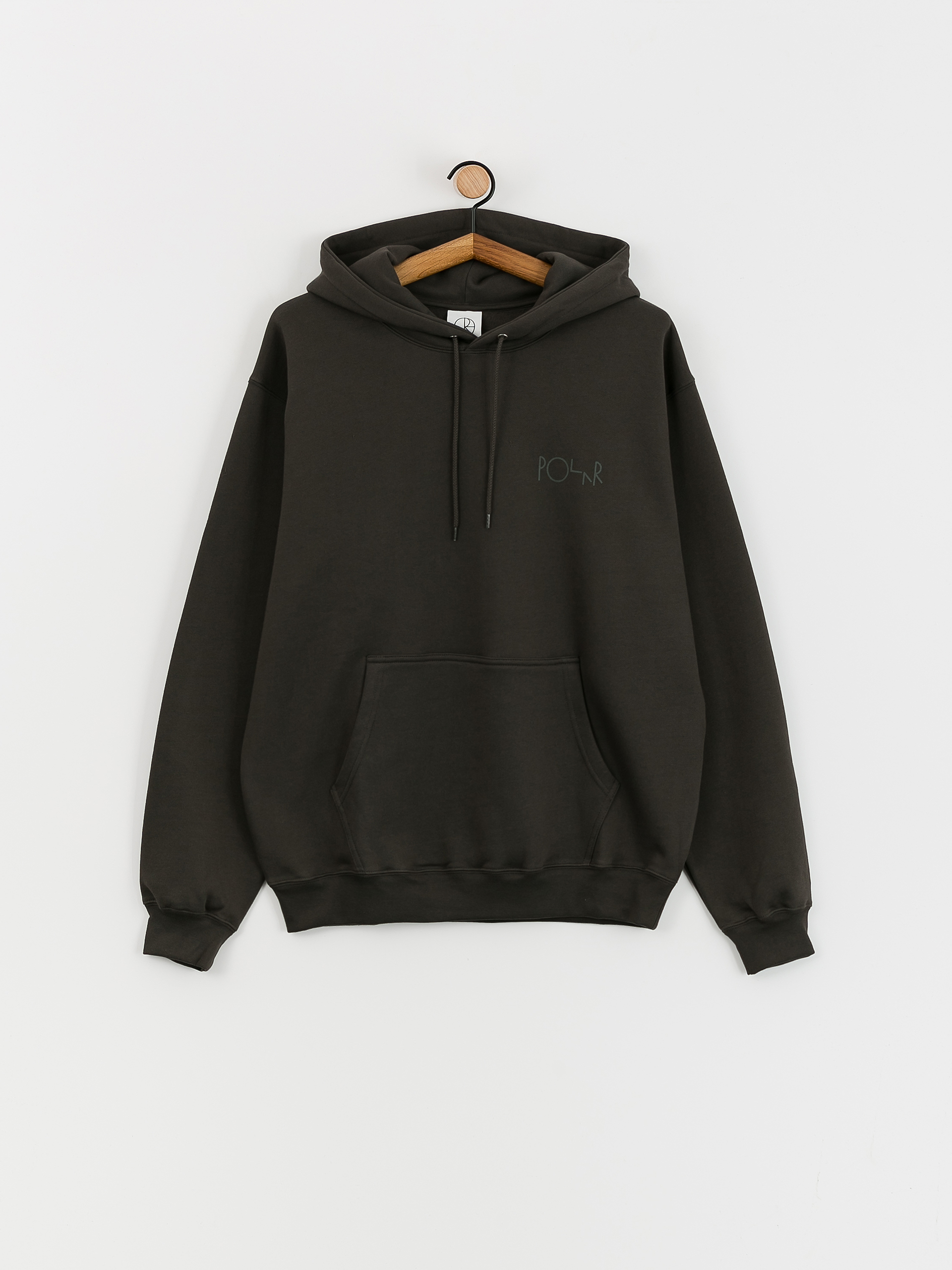 Bluza z kapturem Polar Skate Stroke Logo Dave HD (dirty black)