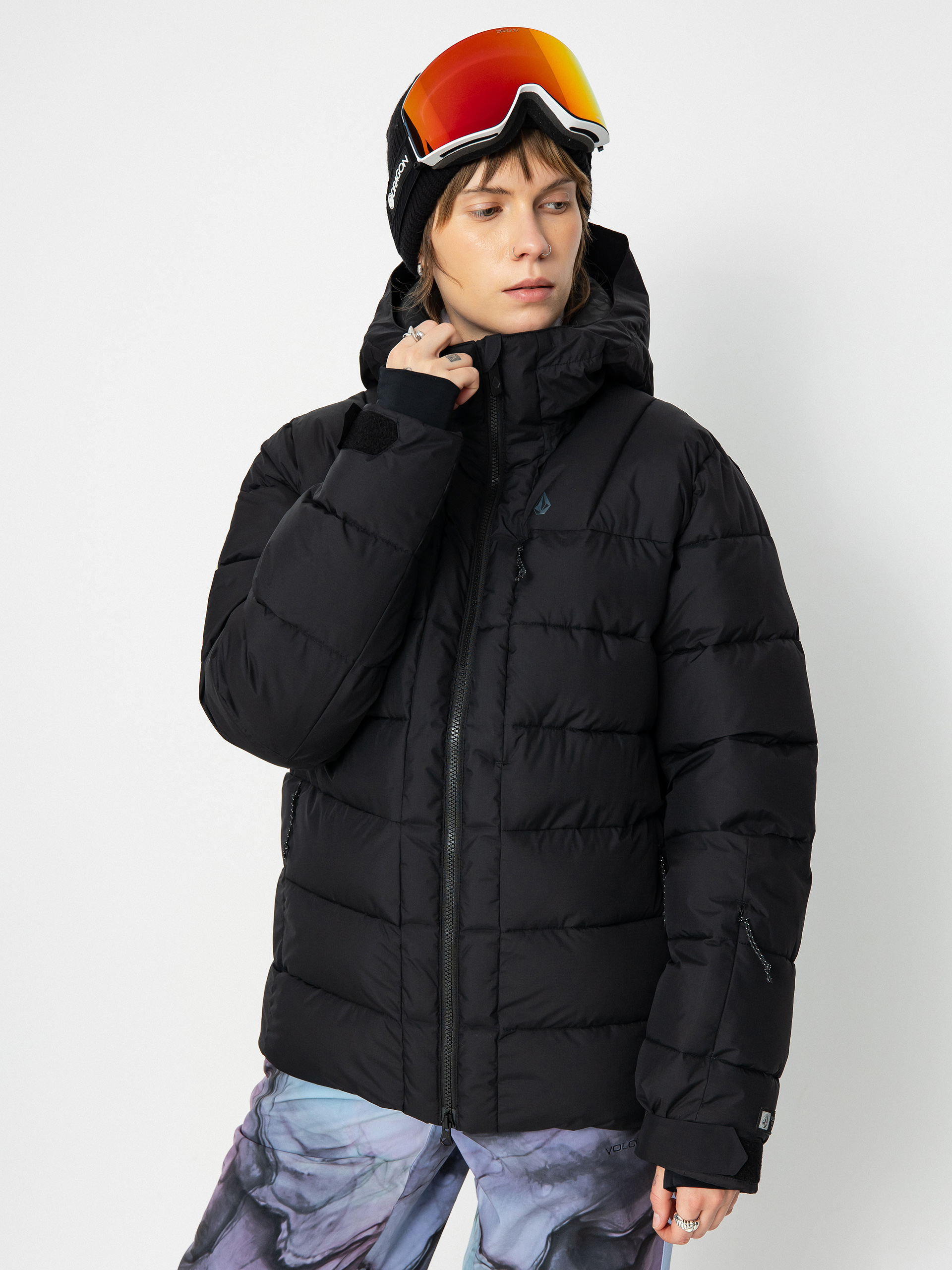 Damska Kurtka snowboardowa Volcom Puffleup (black)