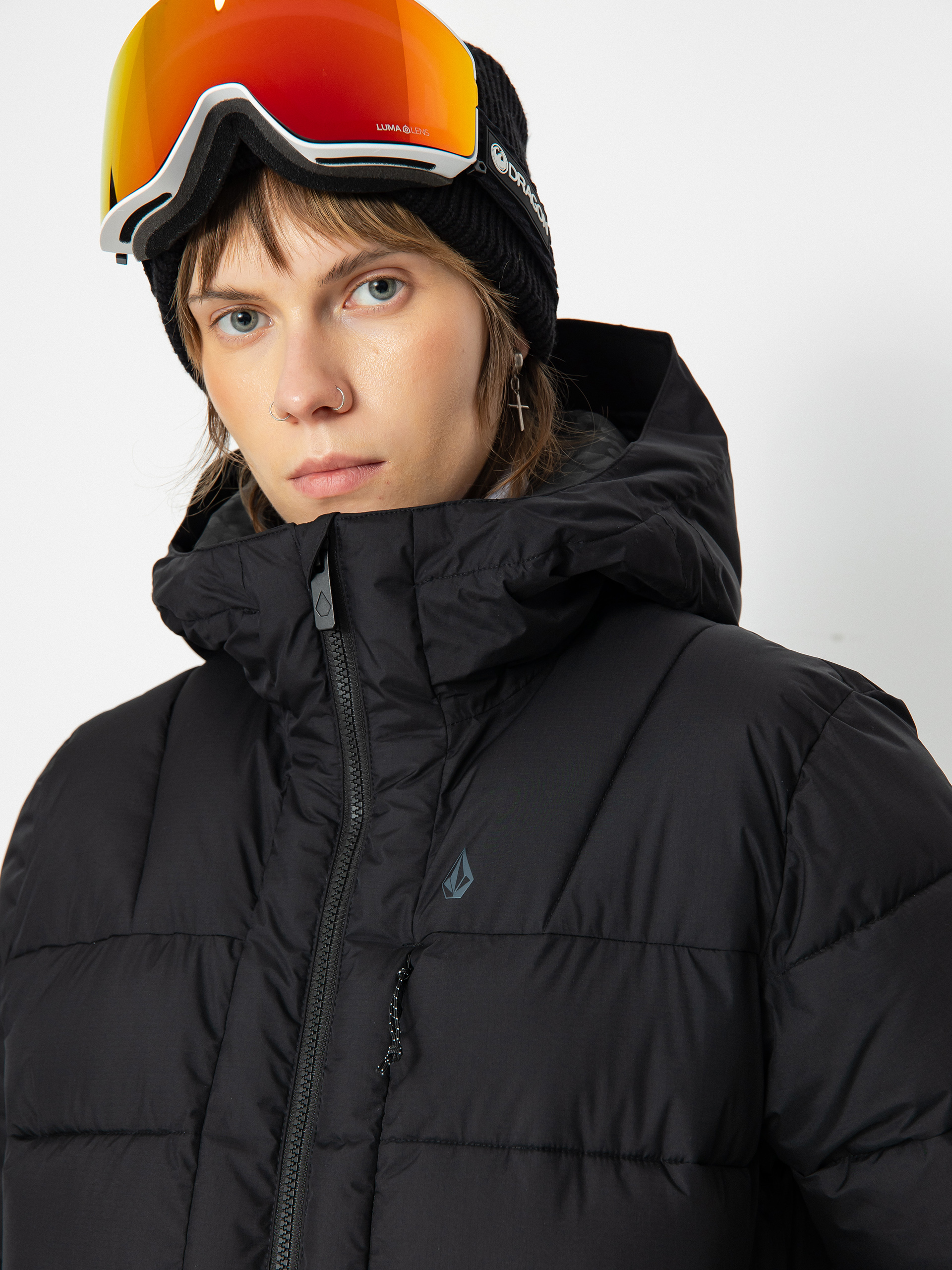 Damska Kurtka snowboardowa Volcom Puffleup (black)