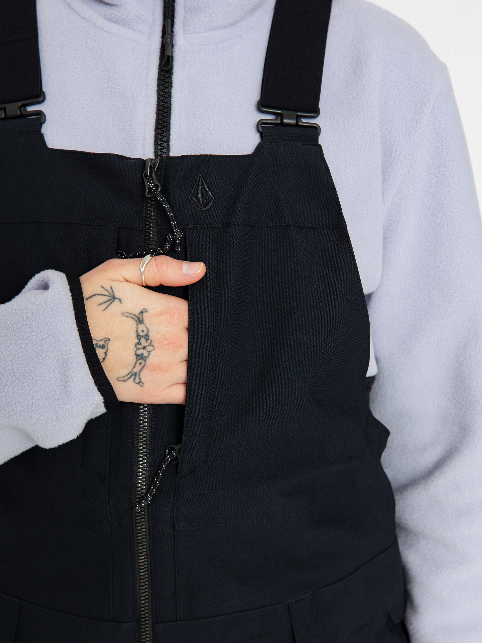 Damskie Spodnie snowboardowe Volcom Swift Bib Overall (black)