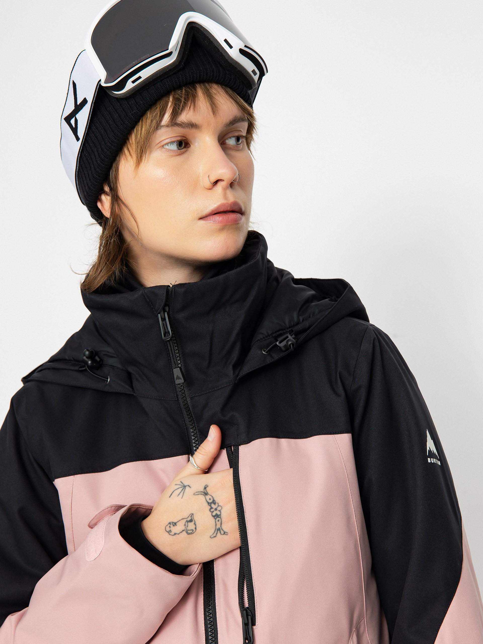 Damska Kurtka snowboardowa Burton Lelah (true black/powder blush)