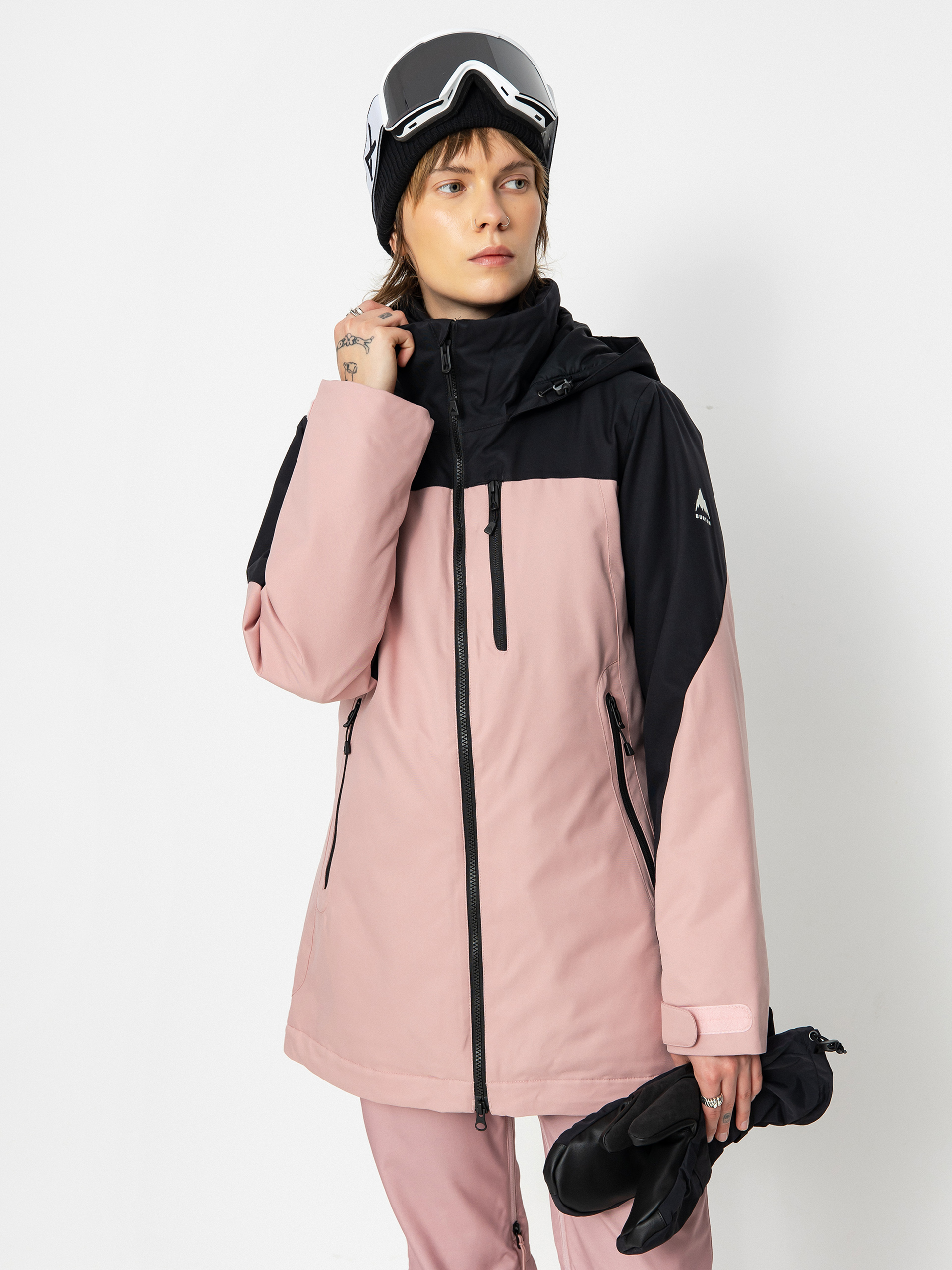 Damska Kurtka snowboardowa Burton Lelah (true black/powder blush)