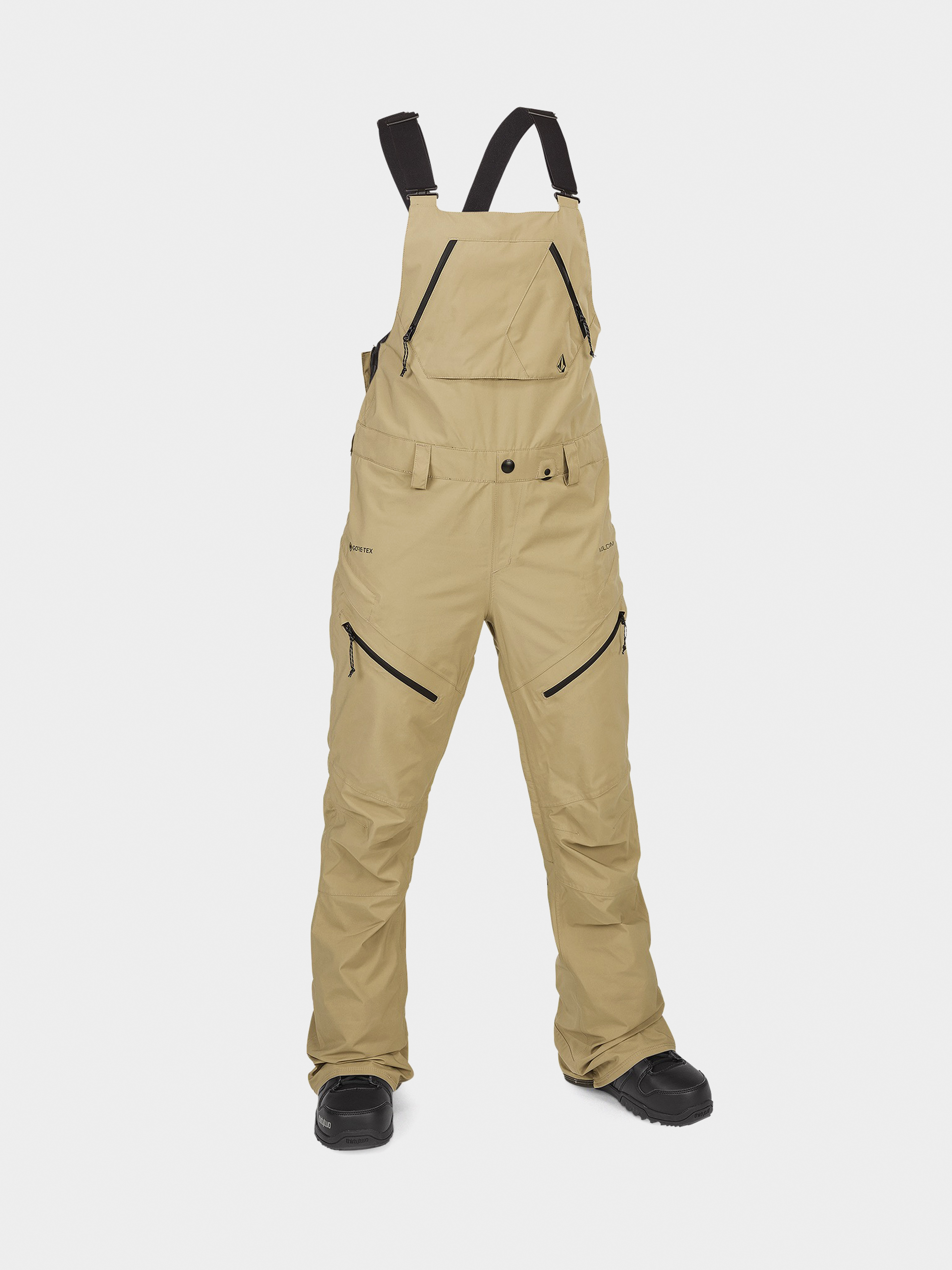 Spodnie snowboardowe Volcom Elm Stretch Gore Bib Overall Wmn (dark khaki)