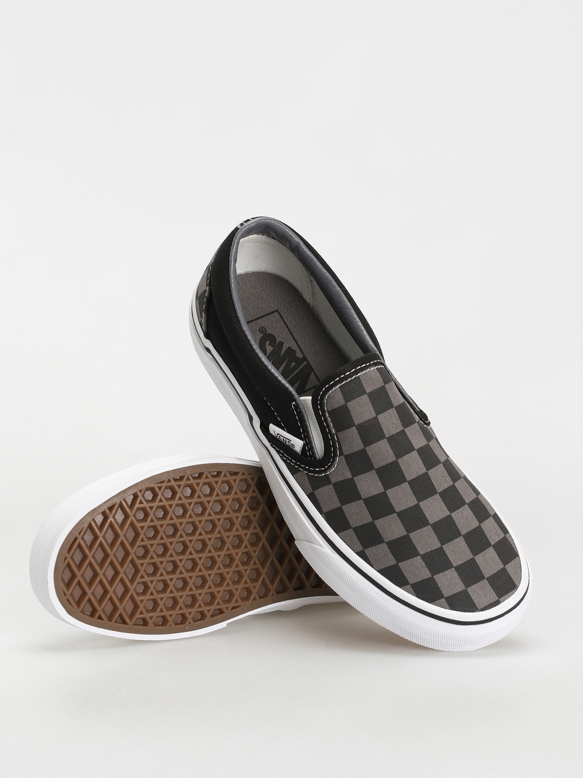 Buty Vans Classic Slip On (black/pewter checkerboard)