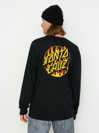 Longsleeve Santa Cruz X Thrasher Flame Dot (black)