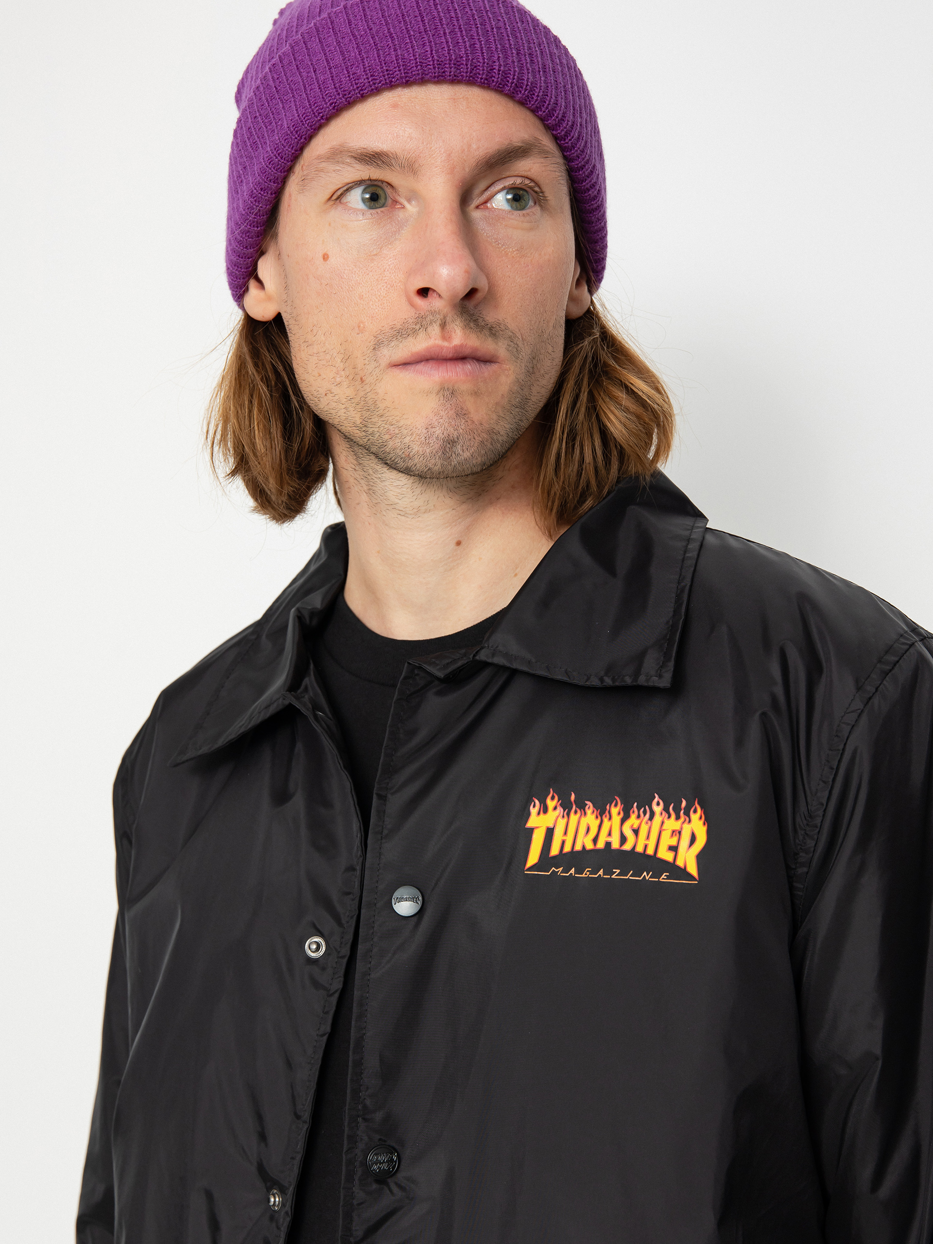 Kurtka Santa Cruz X Thrasher Flame Dot Coach (black)