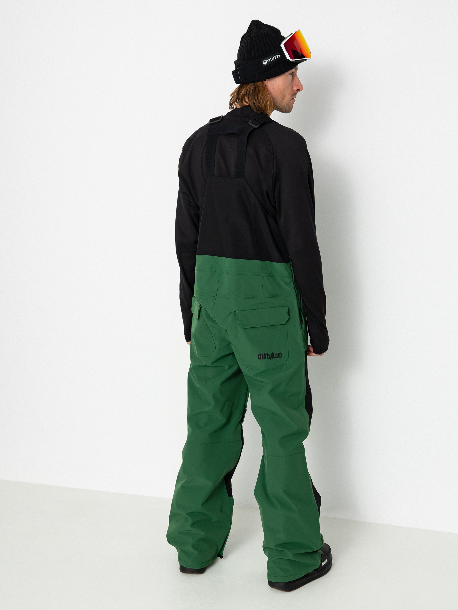 Męskie Spodnie snowboardowe ThirtyTwo Basement Bib (green)