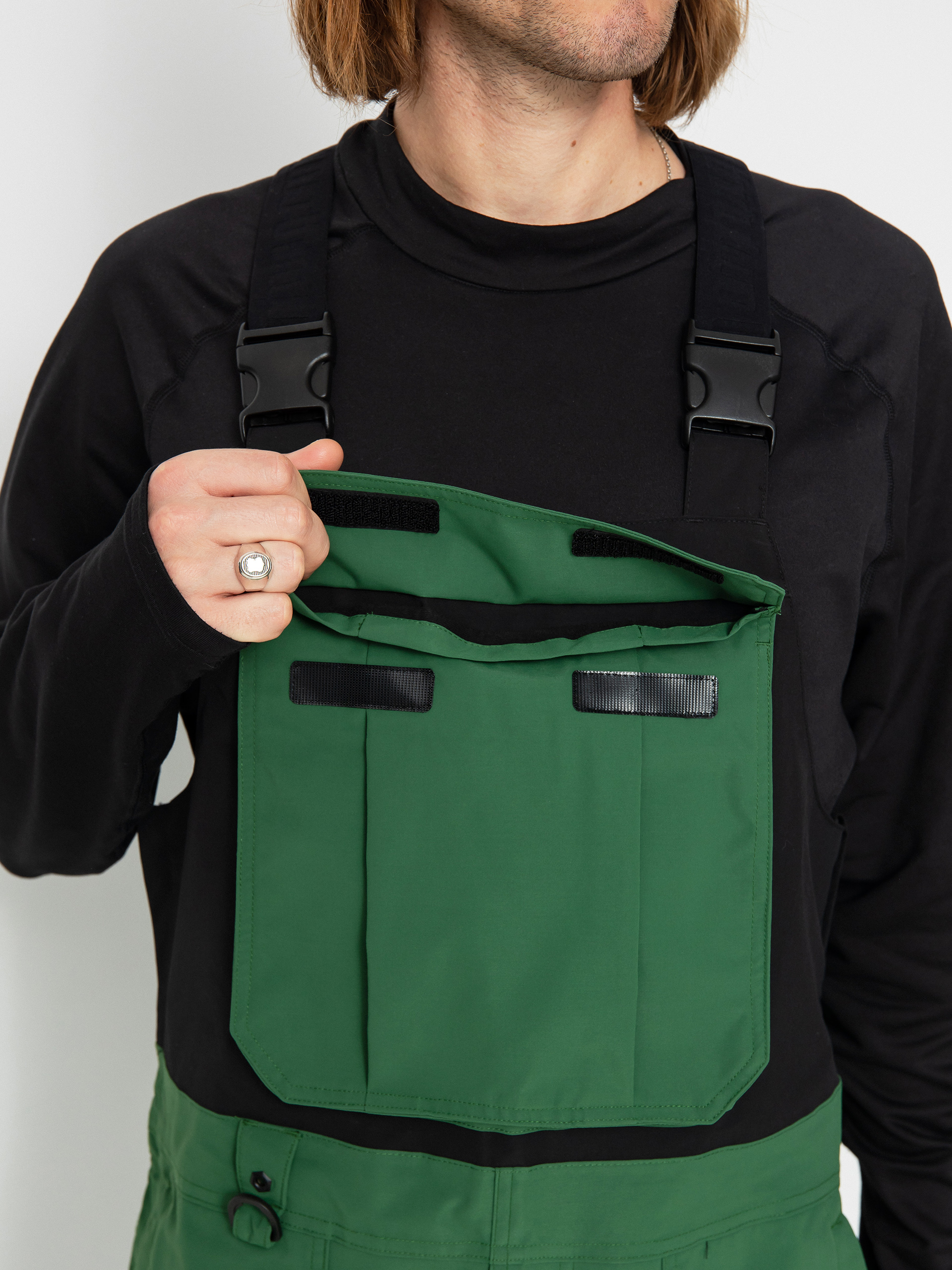 Męskie Spodnie snowboardowe ThirtyTwo Basement Bib (green)