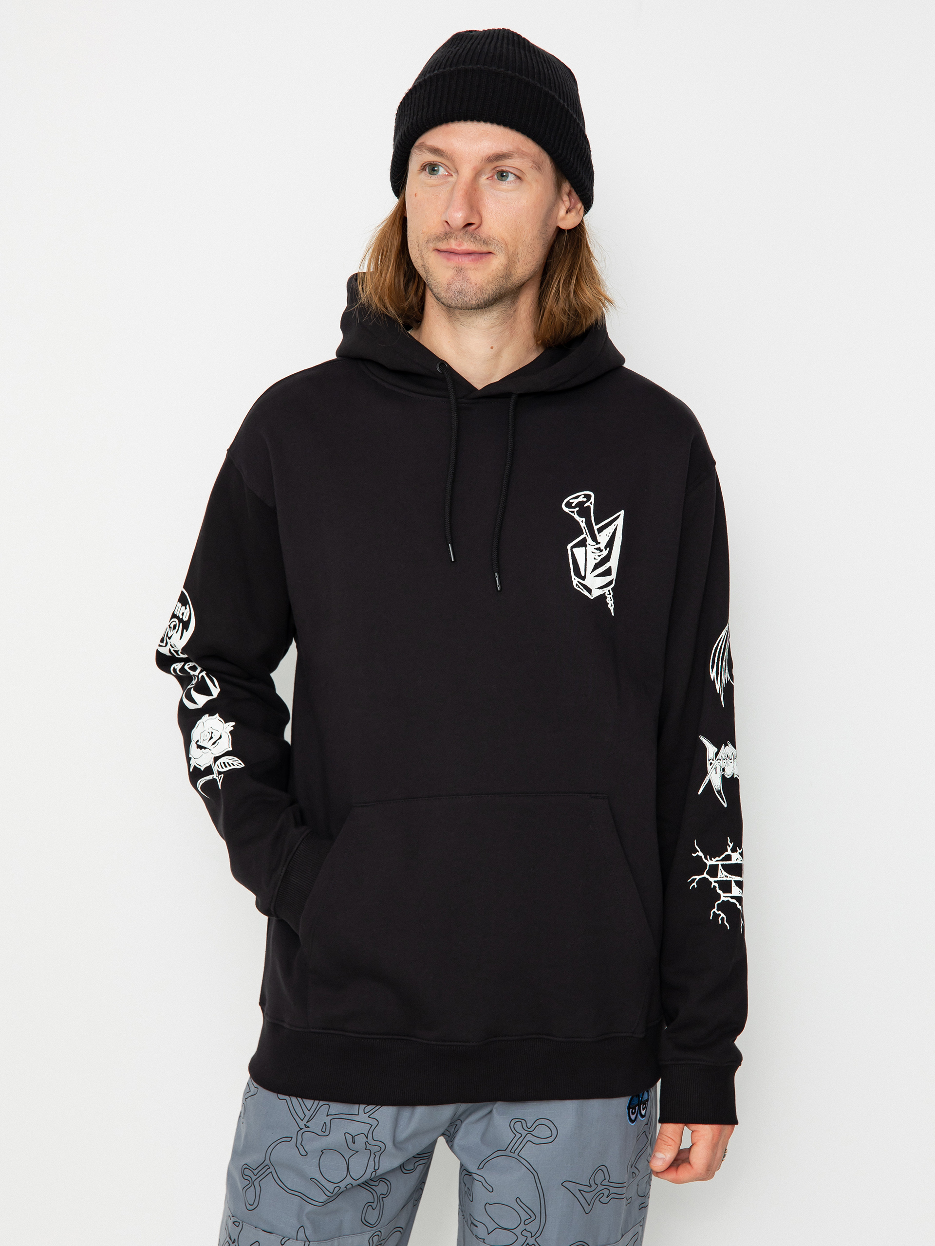 Суитшърт с качулка Volcom Watanite HD (black)