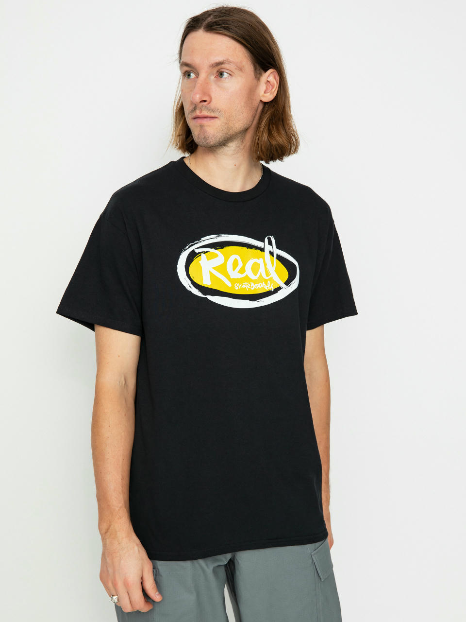 T-shirt Real Natas Oval (black/yellow/white)