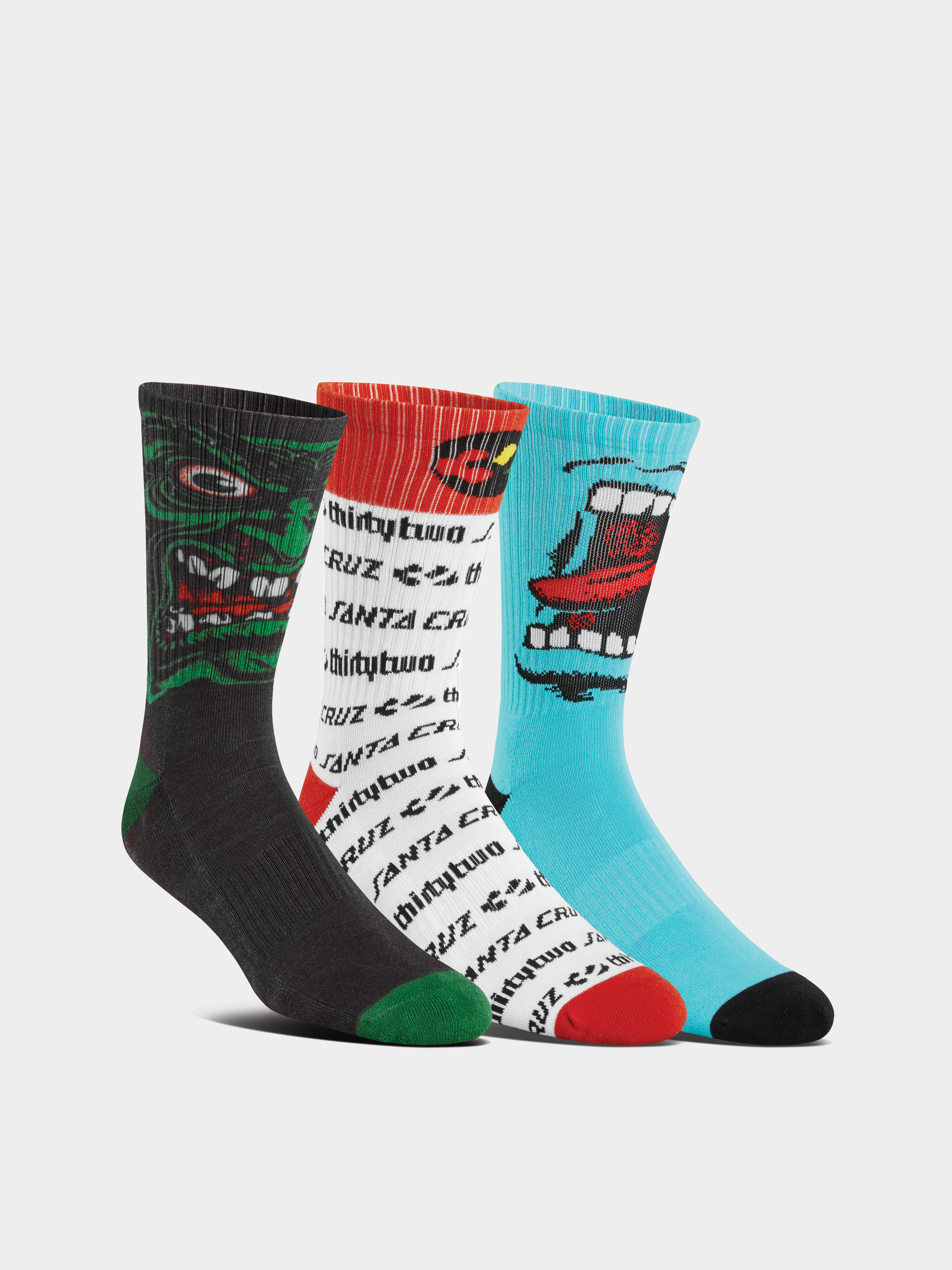 Skarpety ThirtyTwo Santa Cruz Crew 3 Pck (assorted)