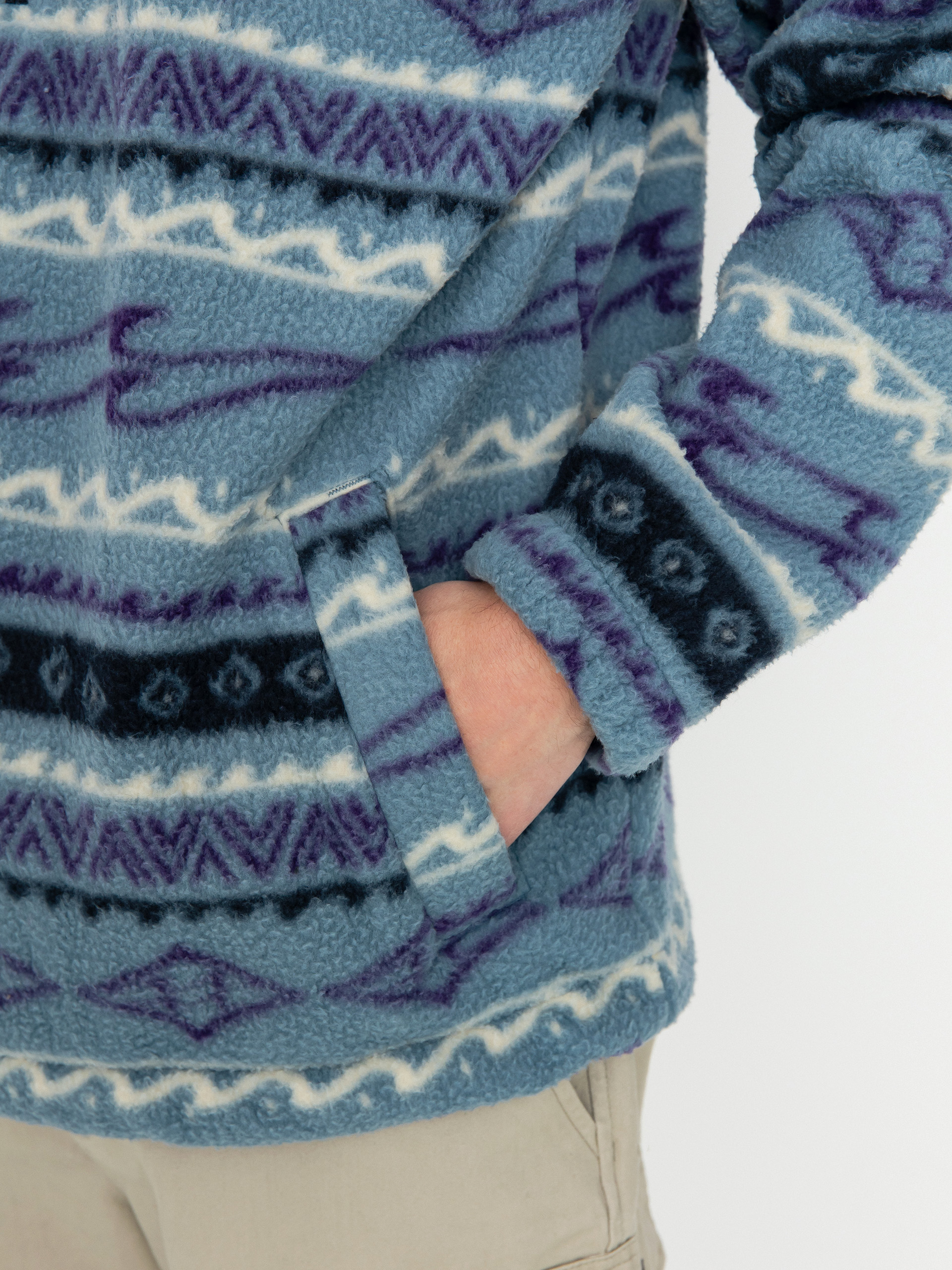 Męski Polar Billabong Boundary Mock Neck (washed blue)